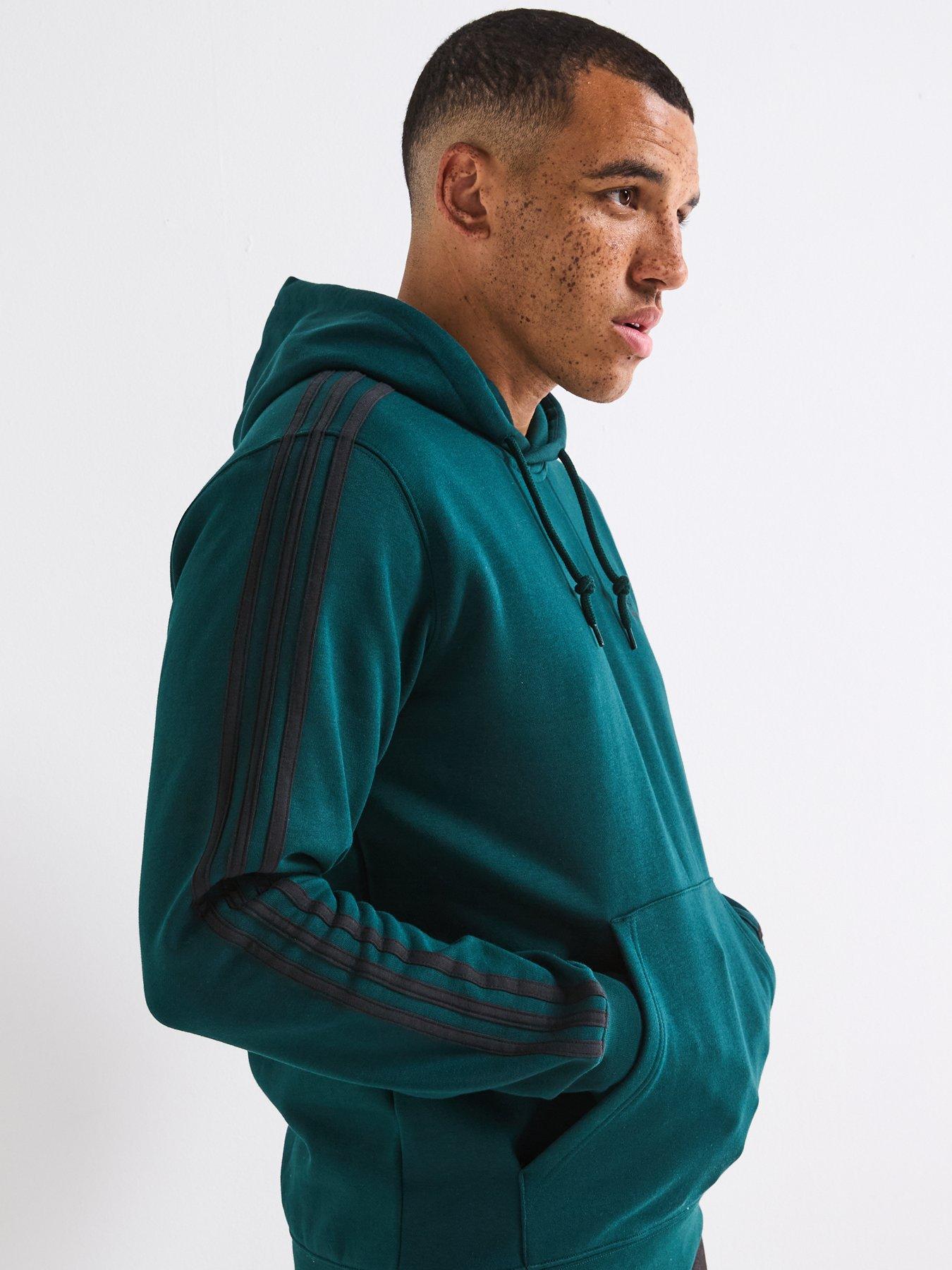  image of adidas-originals-mens-adicolor-classics-3-stripes-hoody-green