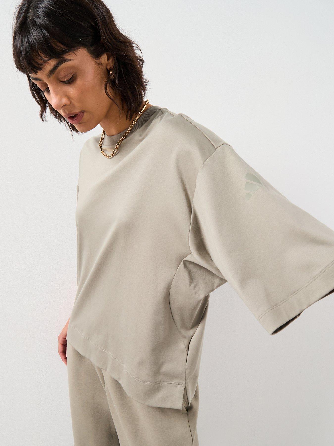  image of adidas-sportswear-womens-all-szn-soft-lux-loose-tee-green