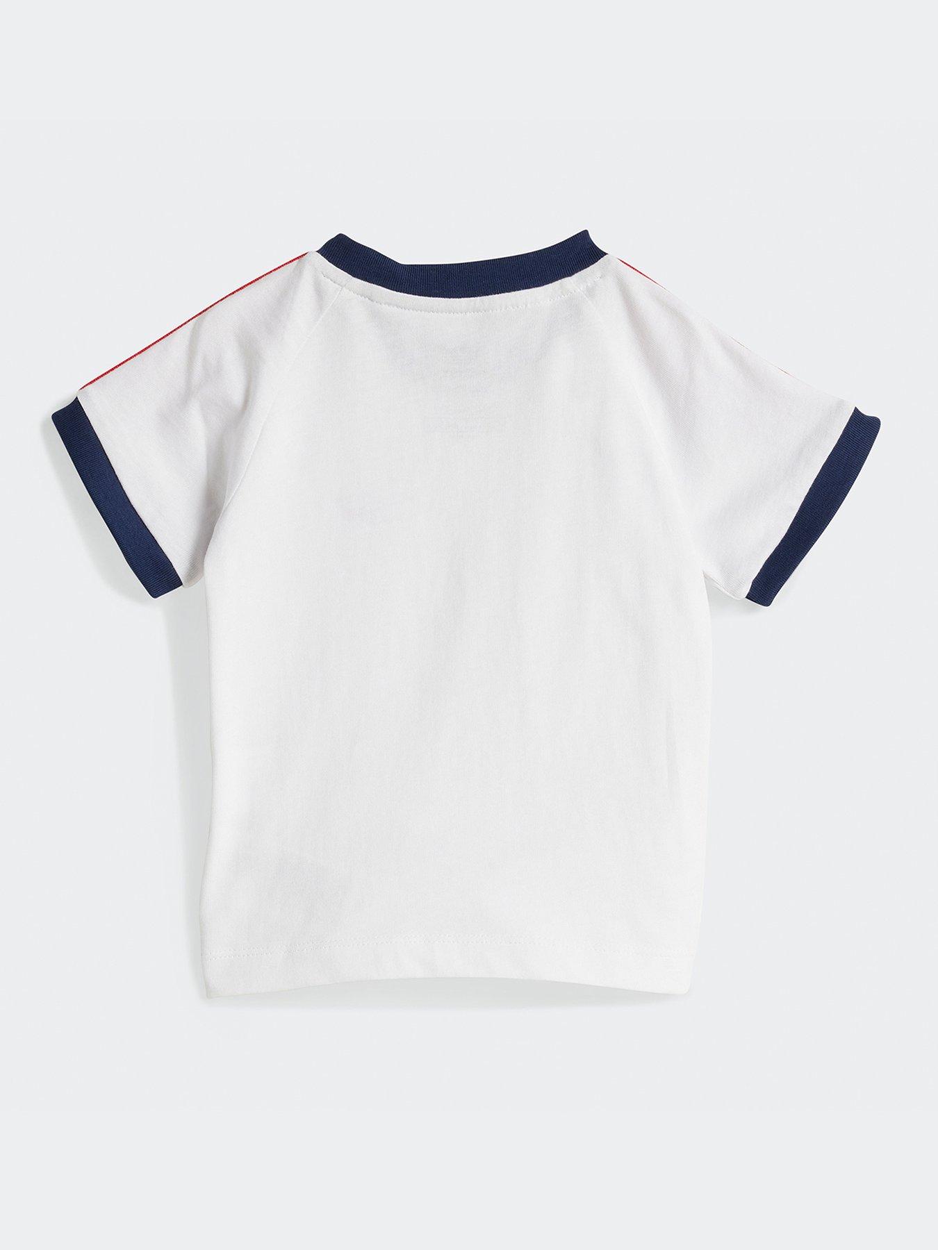 back image of adidas-originals-infant-unisex-denim-tee-set-white