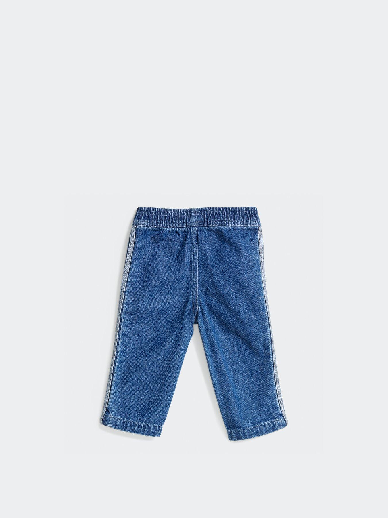  image of adidas-originals-infant-unisex-denim-tee-set-white