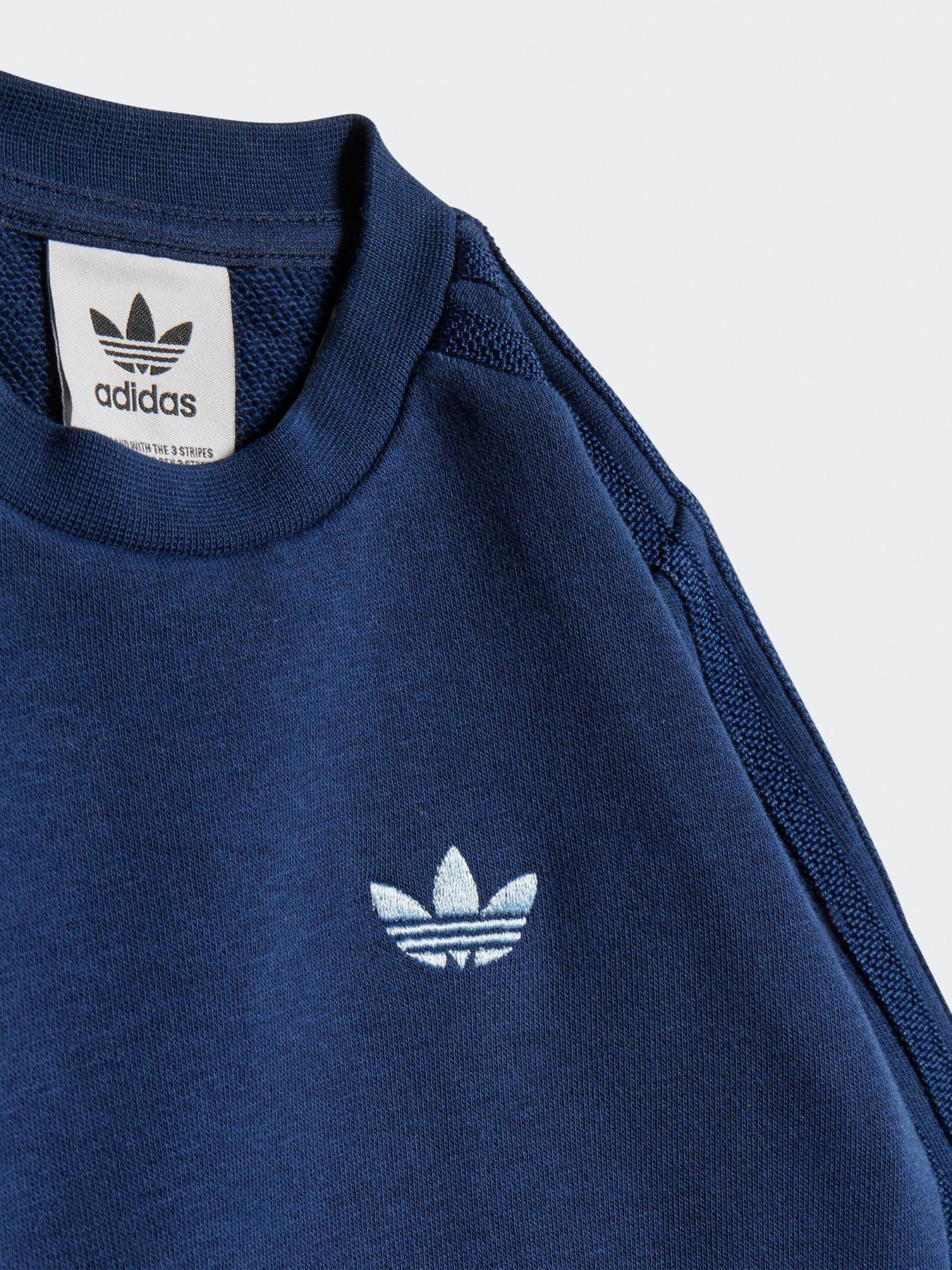 Image 4 of 5 of adidas Originals Infant Unisex Denim Crew Set - Blue