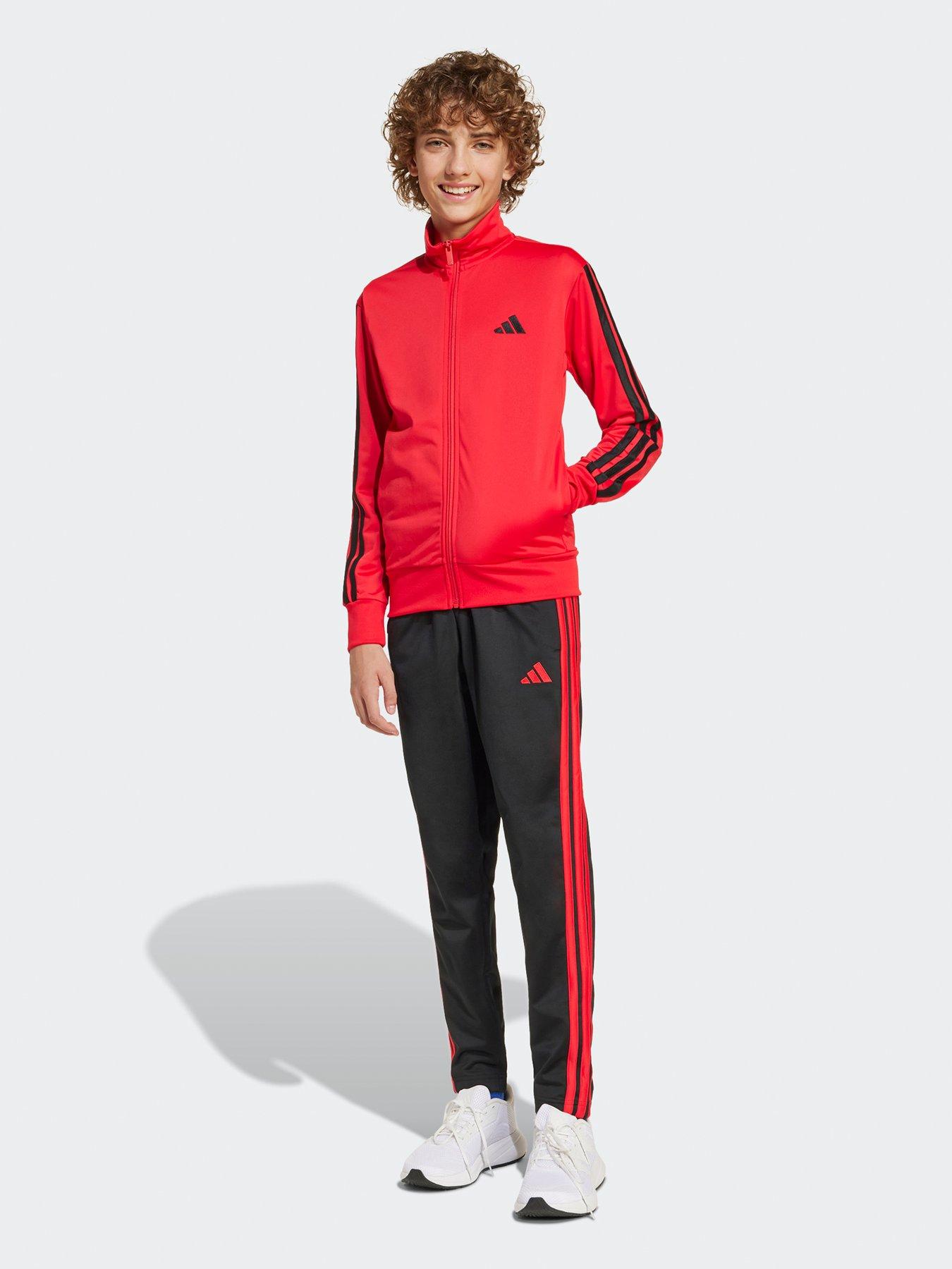 adidas-sportswear-junior-boys-essentials-climacool-tracksuit--red