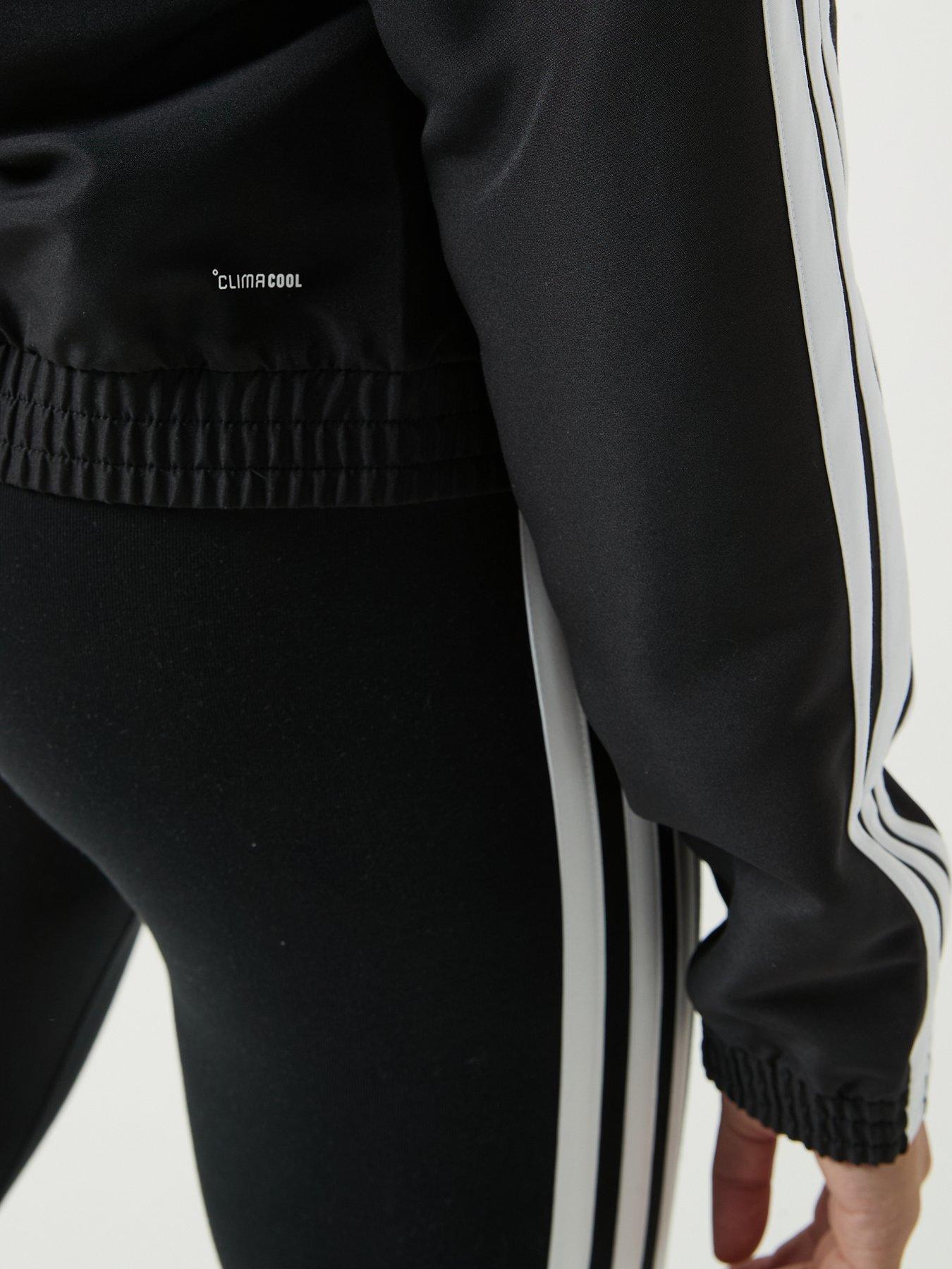  image of adidas-sportswear-junior-girls-essentials-climacool-jacket--black