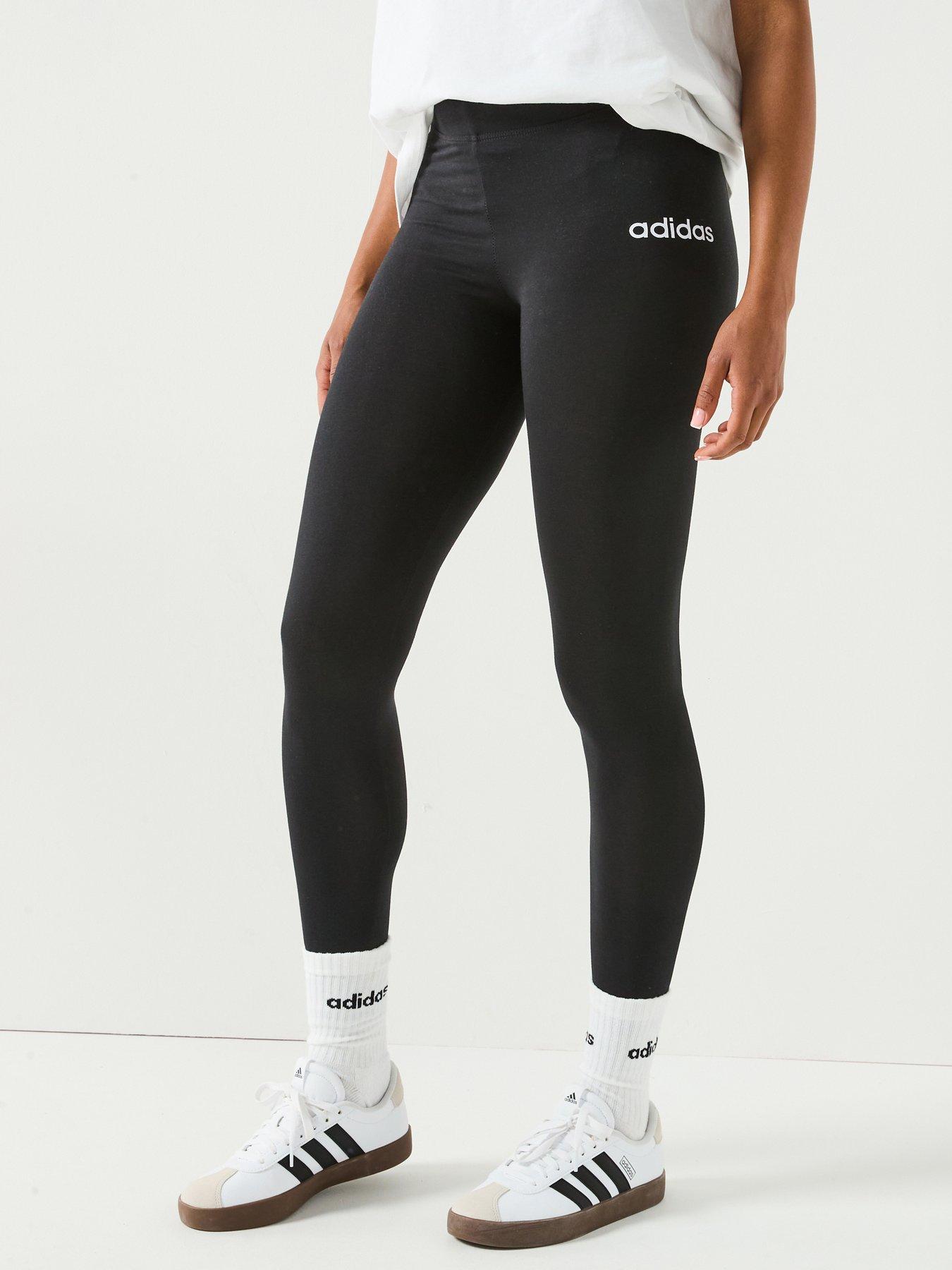 Image 1 of 5 of adidas Sportswear Women's Essentials Linear Cotton Leggings - Black