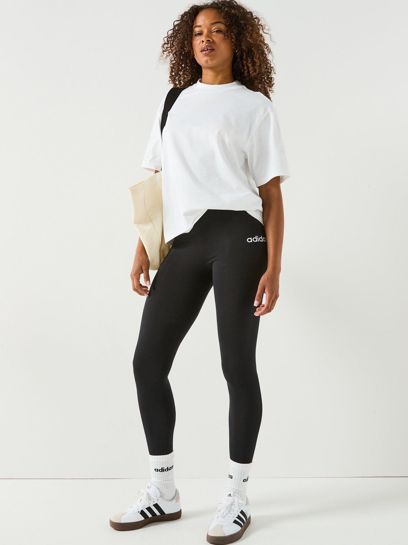 Image 5 of 5 of adidas Sportswear Women's Essentials Linear Cotton Leggings - Black