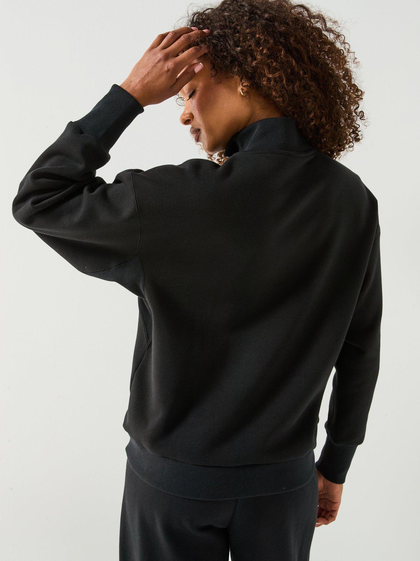 Image 2 of 6 of adidas Sportswear Women's All Szn Fleece Quarter-zip Sweatshirt - Black