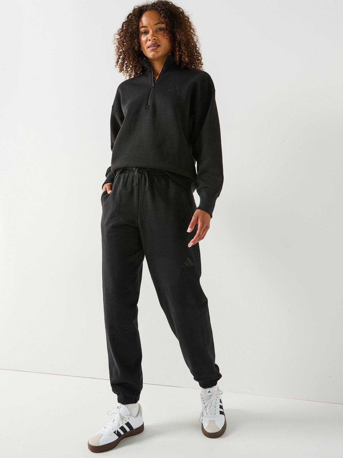 Image 6 of 6 of adidas Sportswear Women's All Szn Fleece Quarter-zip Sweatshirt - Black