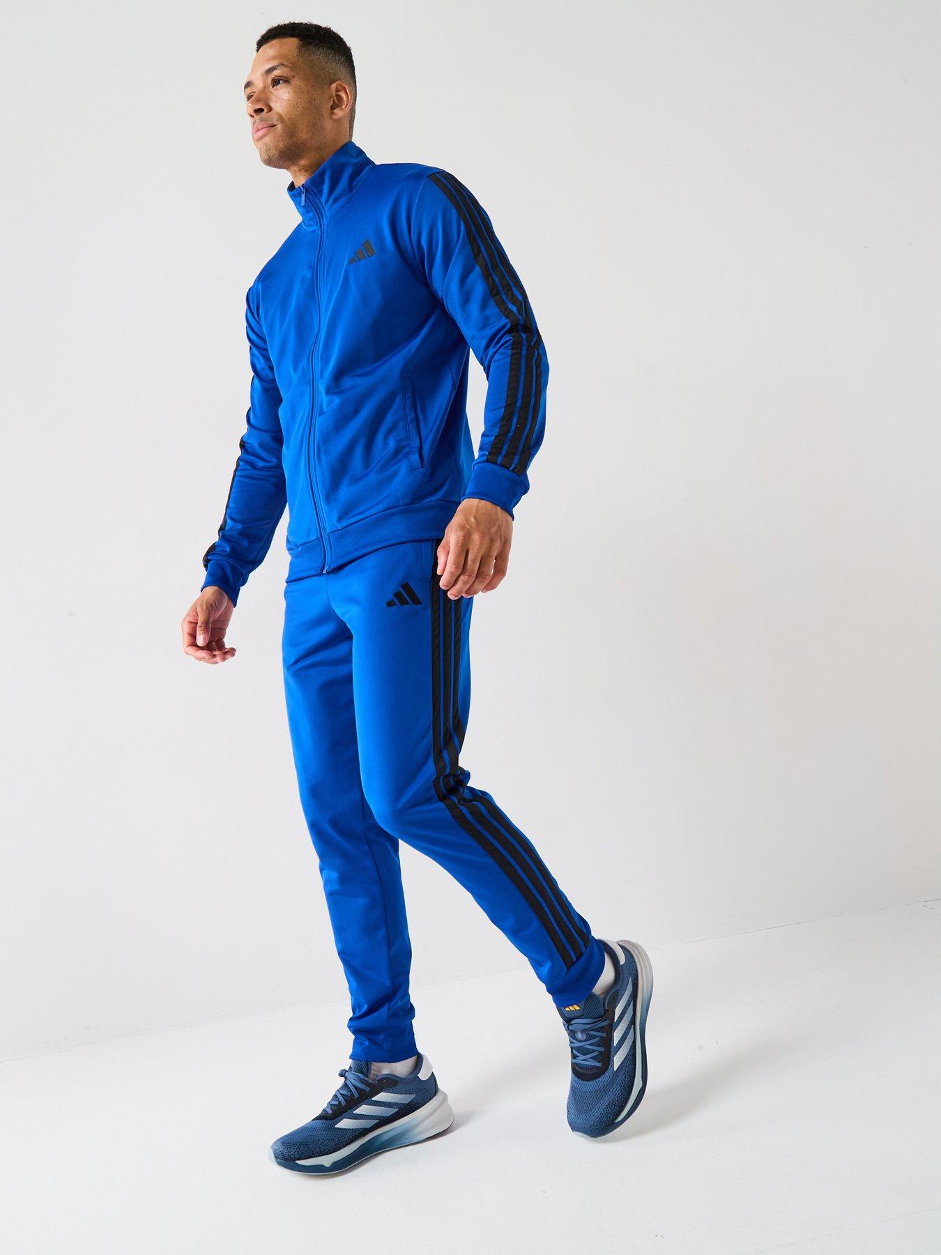 Image 3 of 6 of adidas Sportswear Men's Sportswear Basic 3-stripes Tricot Tracksuit - Blue