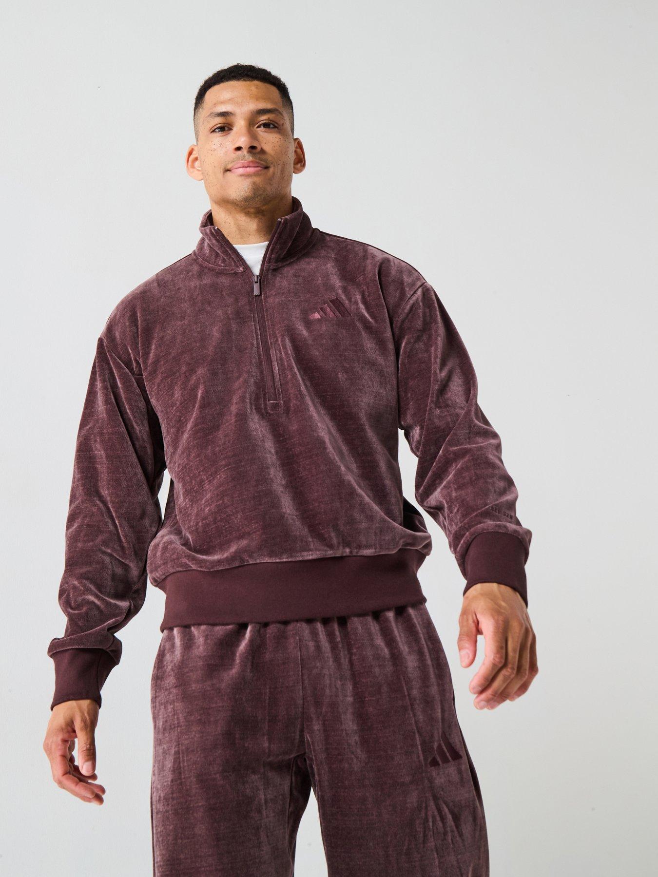 adidas Sportswear Men's All Szn Luxe Half-Zip - Brown