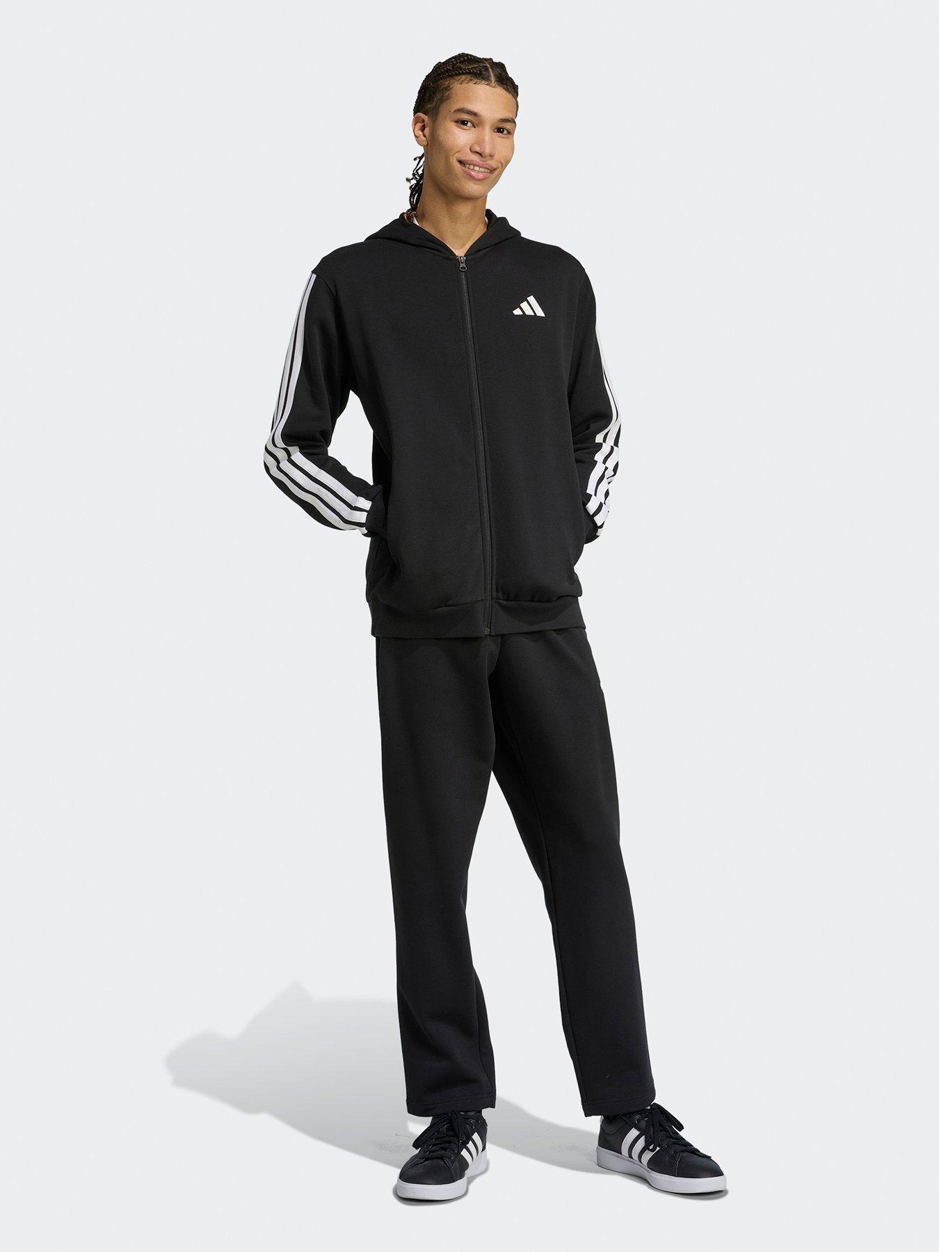 undefined Men's Colorblock Hooded Tracksuit - Black