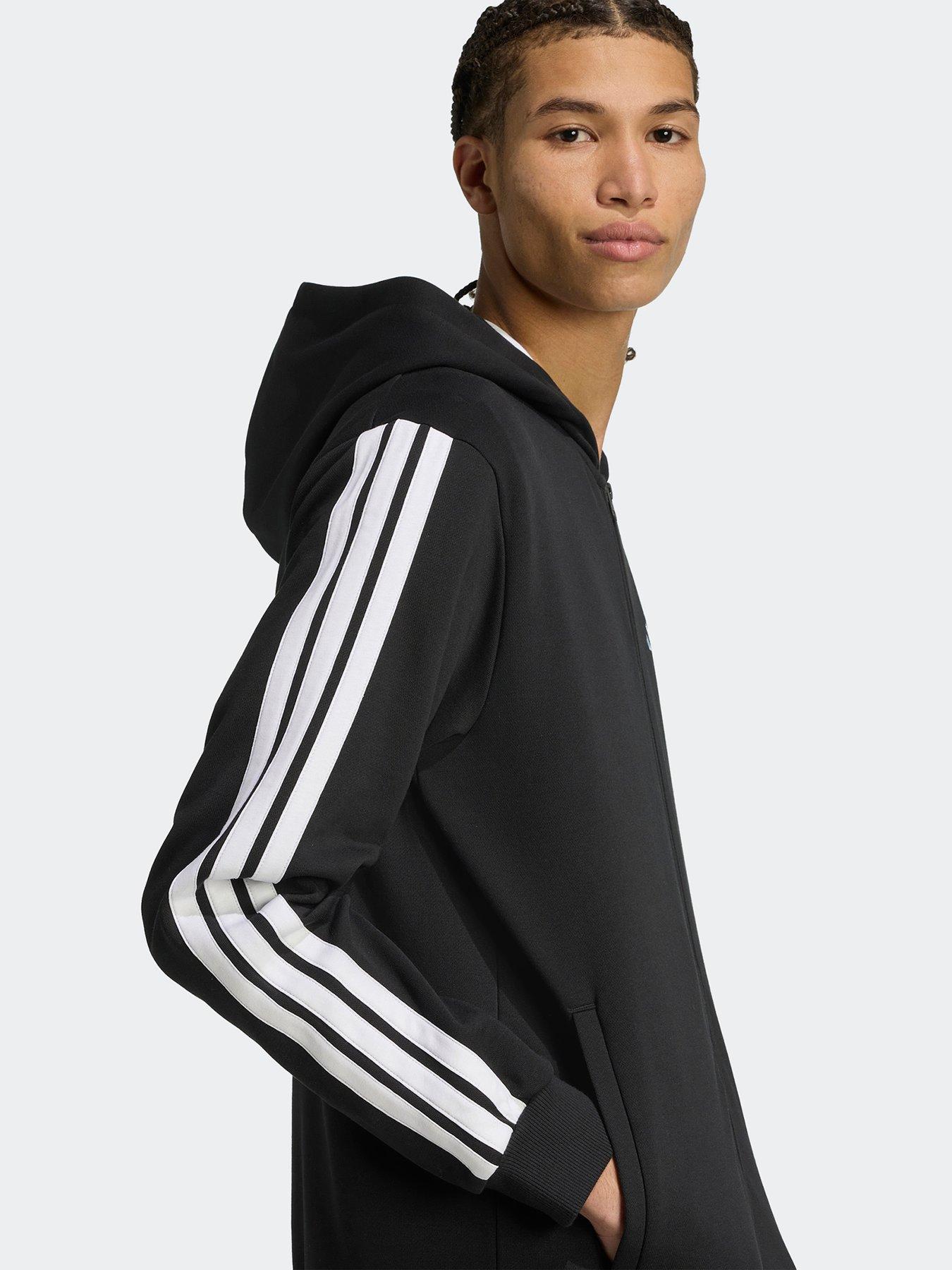 Image 5 of 6 of adidas Sportswear Men's Colorblock Hooded Tracksuit - Black