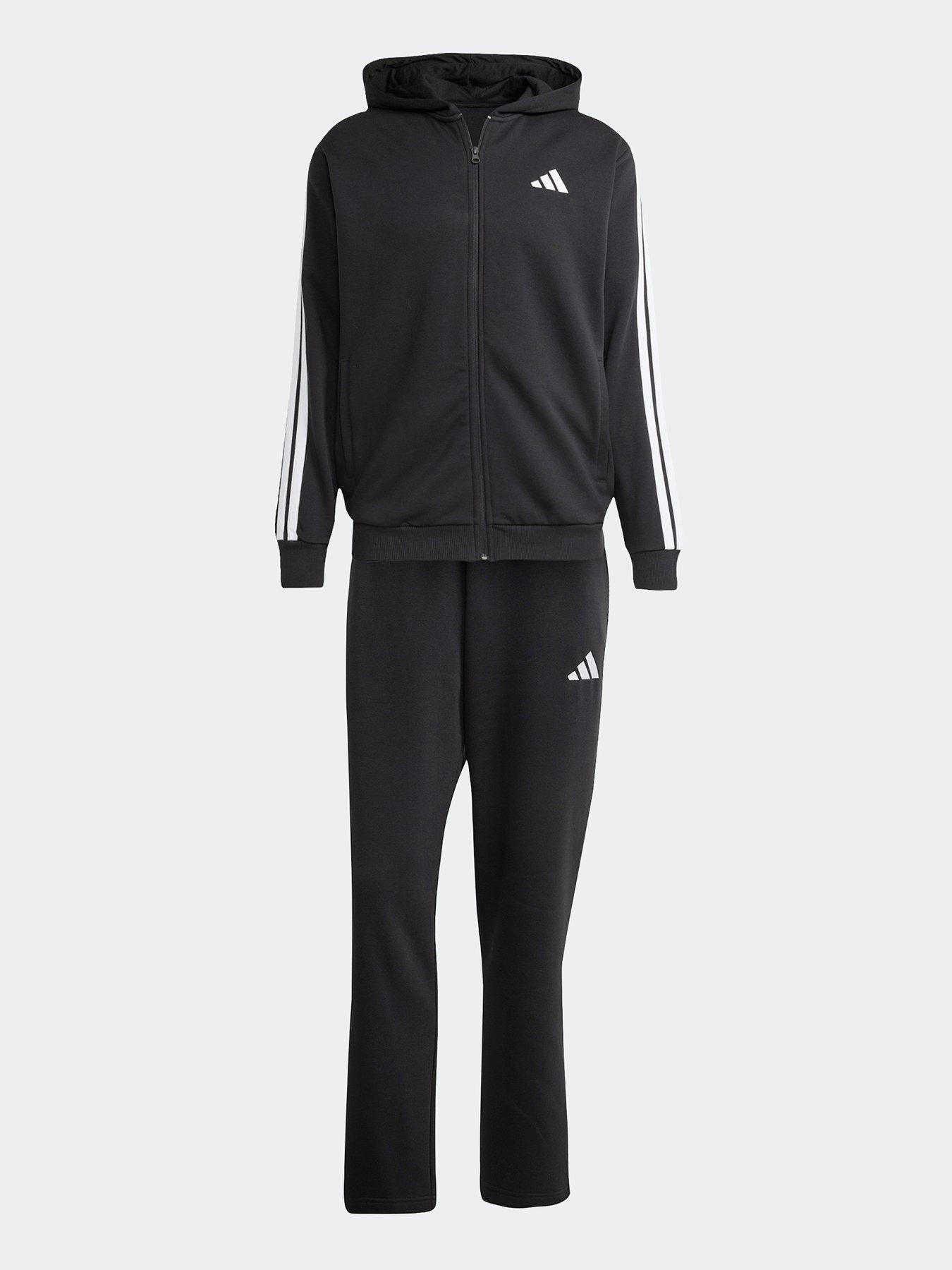 Image 6 of 6 of adidas Sportswear Men's Colorblock Hooded Tracksuit - Black