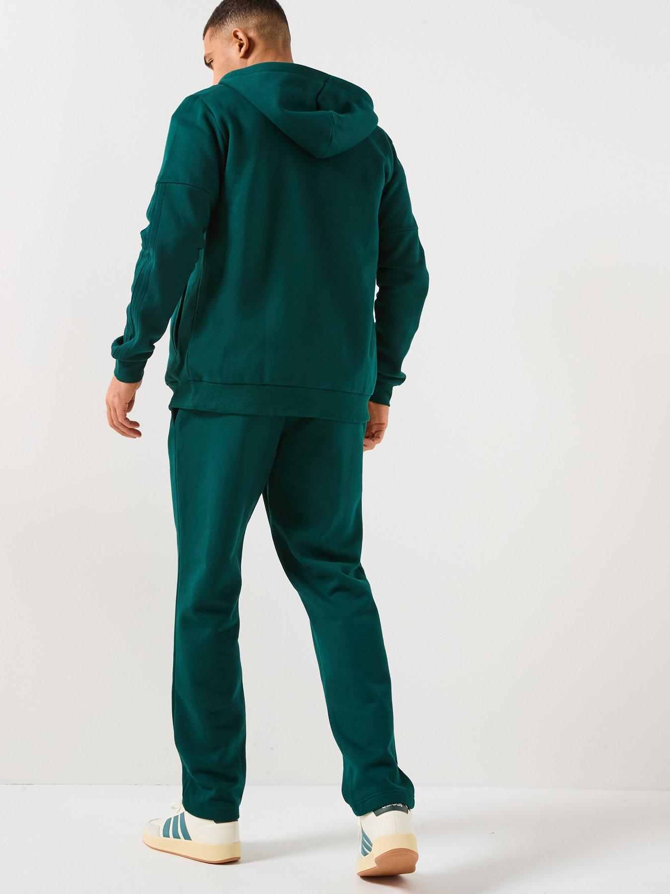 Image 2 of 6 of adidas Sportswear Men's Colorblock Hooded Tracksuit - Green