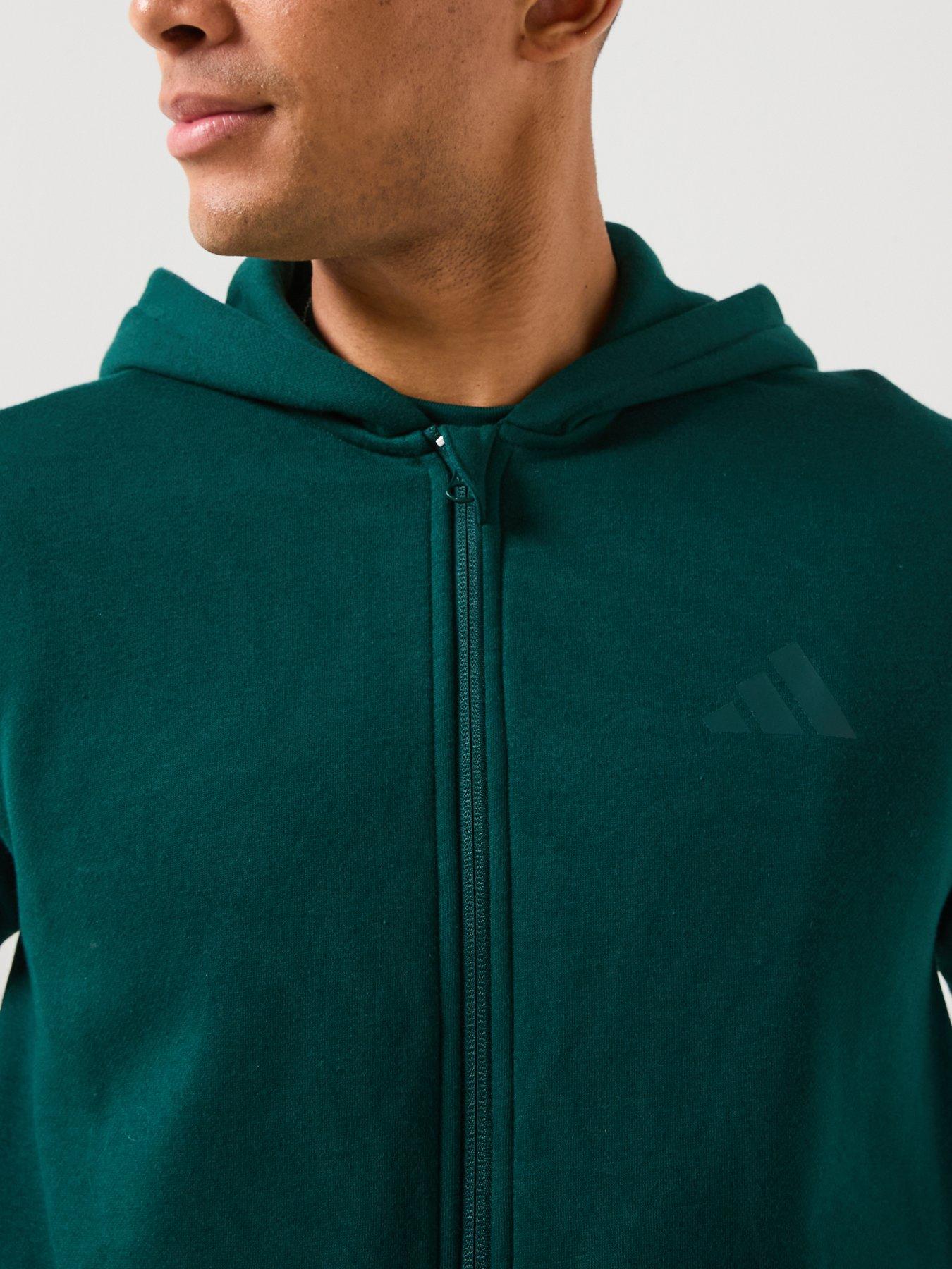 Image 6 of 6 of adidas Sportswear Men's Colorblock Hooded Tracksuit - Green