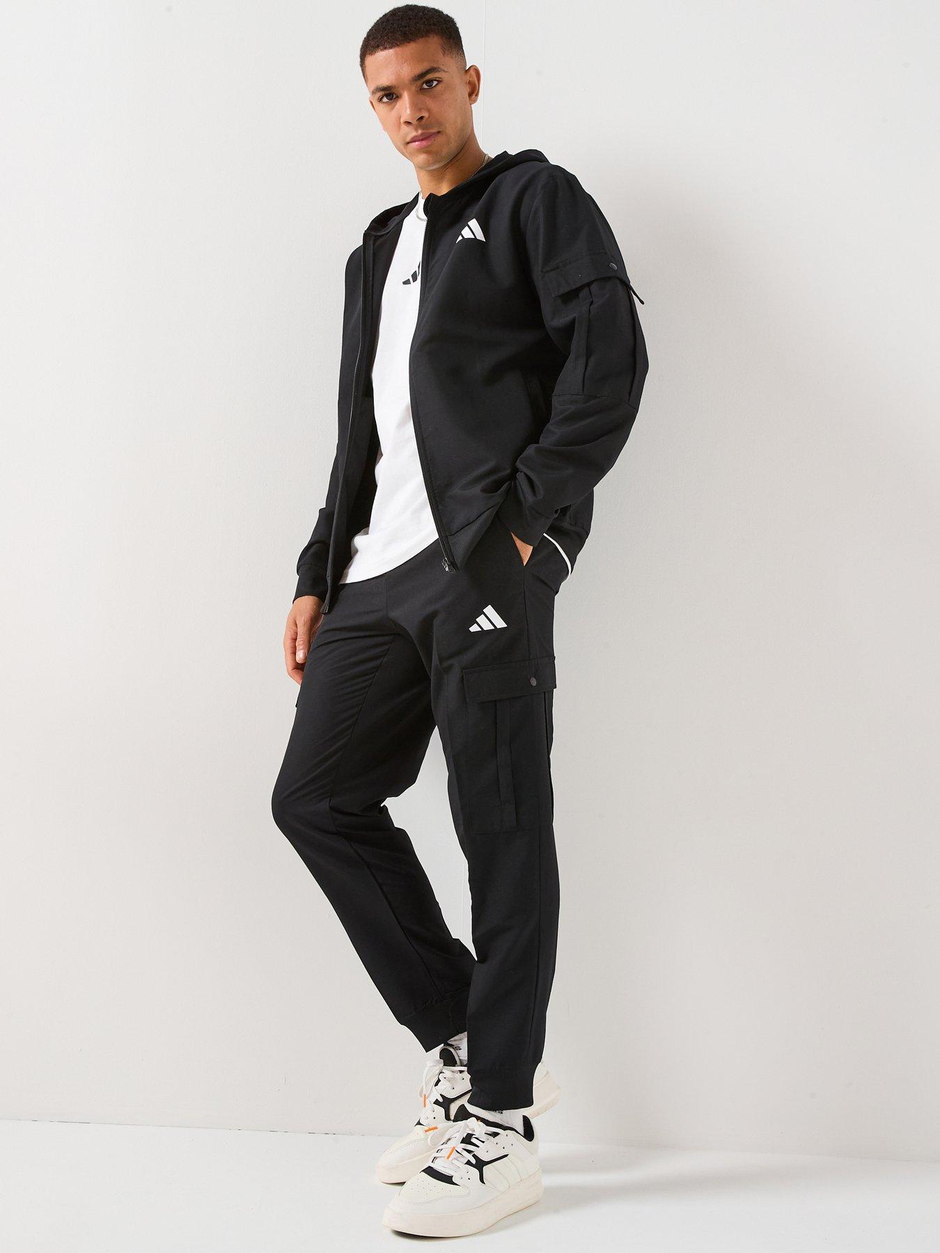 adidas-sportswear-mens-cargo-tracksuit-black