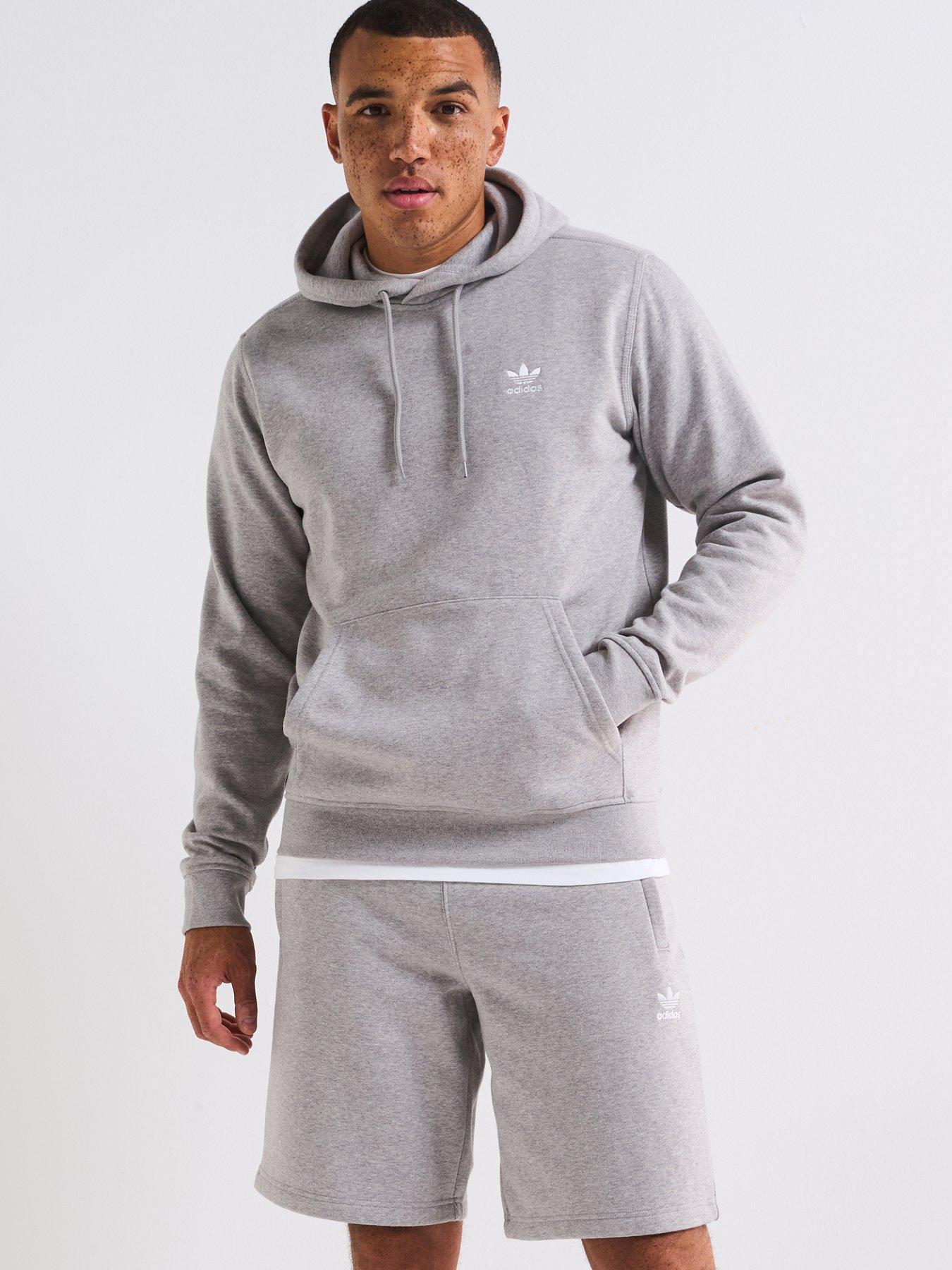 Image 5 of 6 of adidas Originals Men's Trefoil Essentials Hoodie - Grey