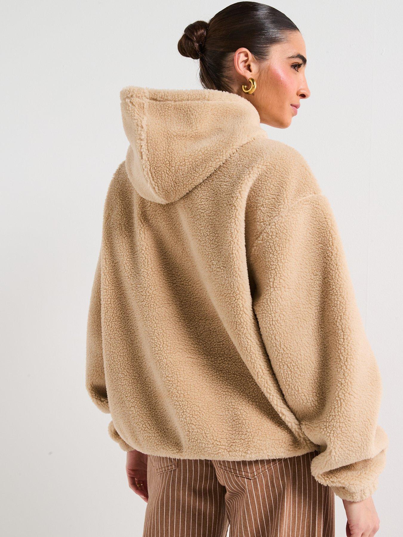  image of adidas-originals-womens-essential-teddy-crop-beige