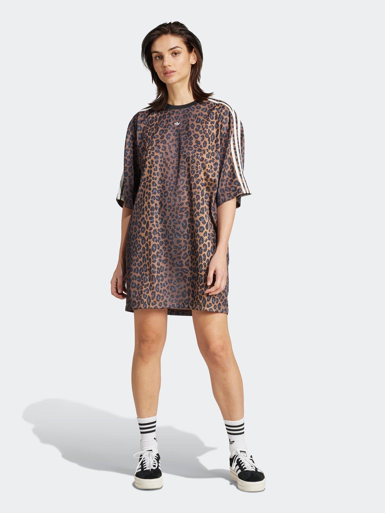 Image 1 of 5 of adidas Originals Women's Leopard Tee Dress