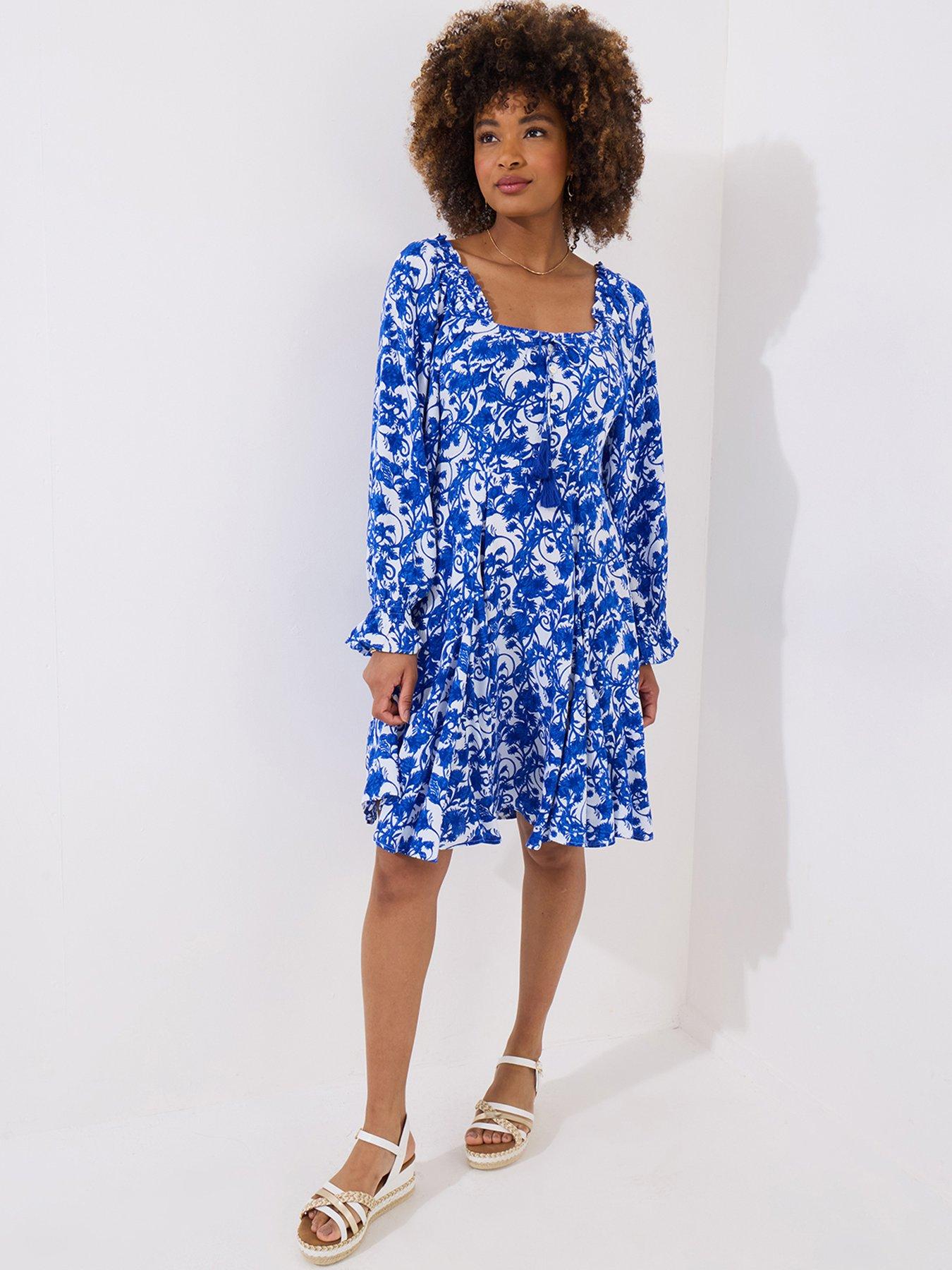 Joe Browns Grecian Dreams Short Dress - Blue | Littlewoods