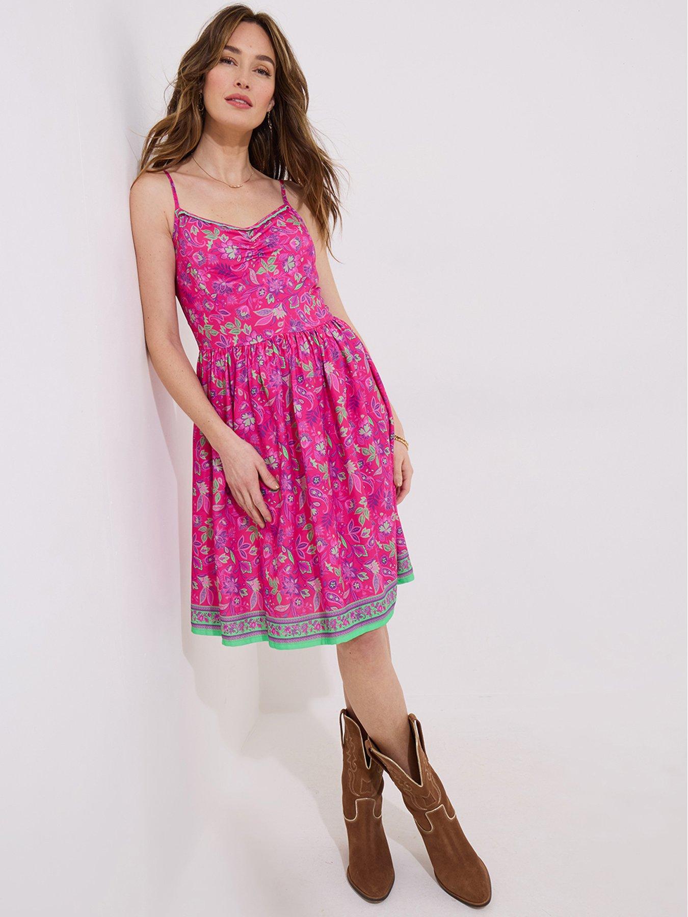  image of joe-browns-pippa-printed-jersey-sundress-pink