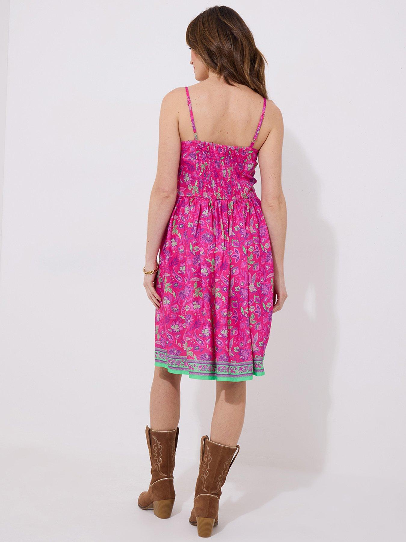  image of joe-browns-pippa-printed-jersey-sundress-pink