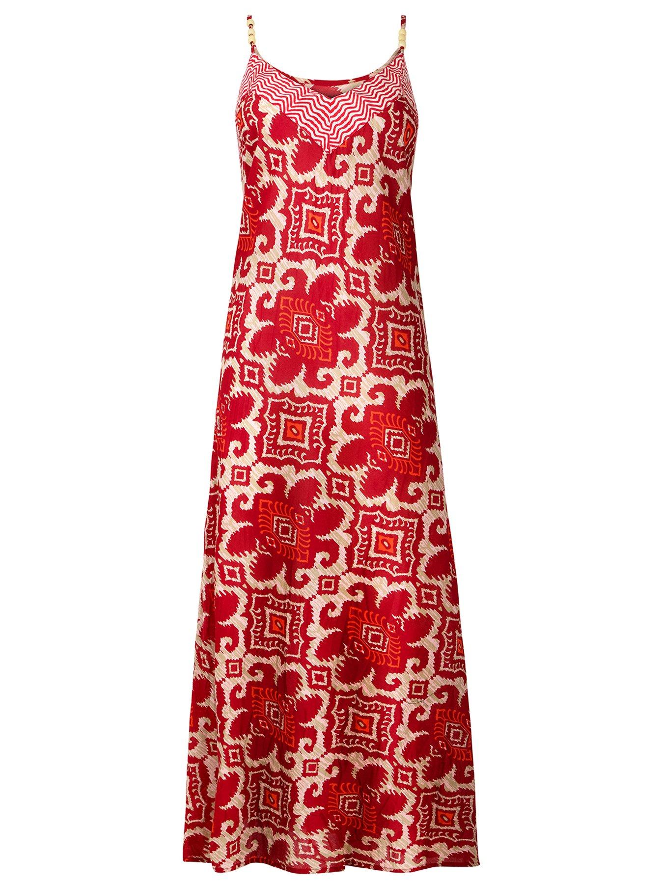  image of joe-browns-petite-ula-printed-maxi-dress-red