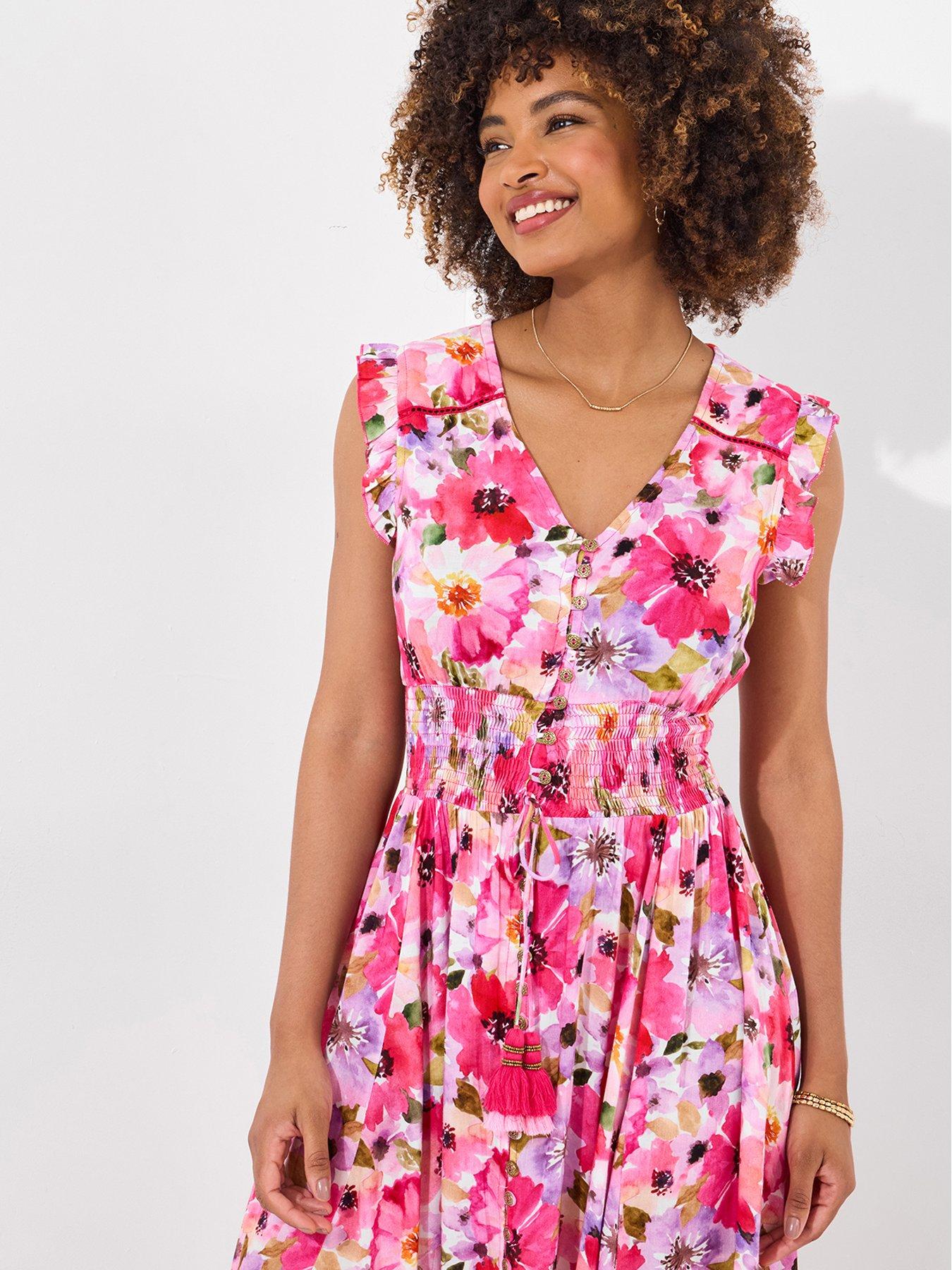  image of joe-browns-petite-freya-floral-sequin-maxi-dress-pink