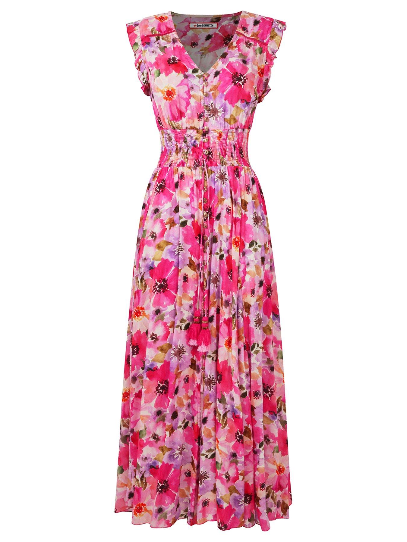  image of joe-browns-petite-freya-floral-sequin-maxi-dress-pink
