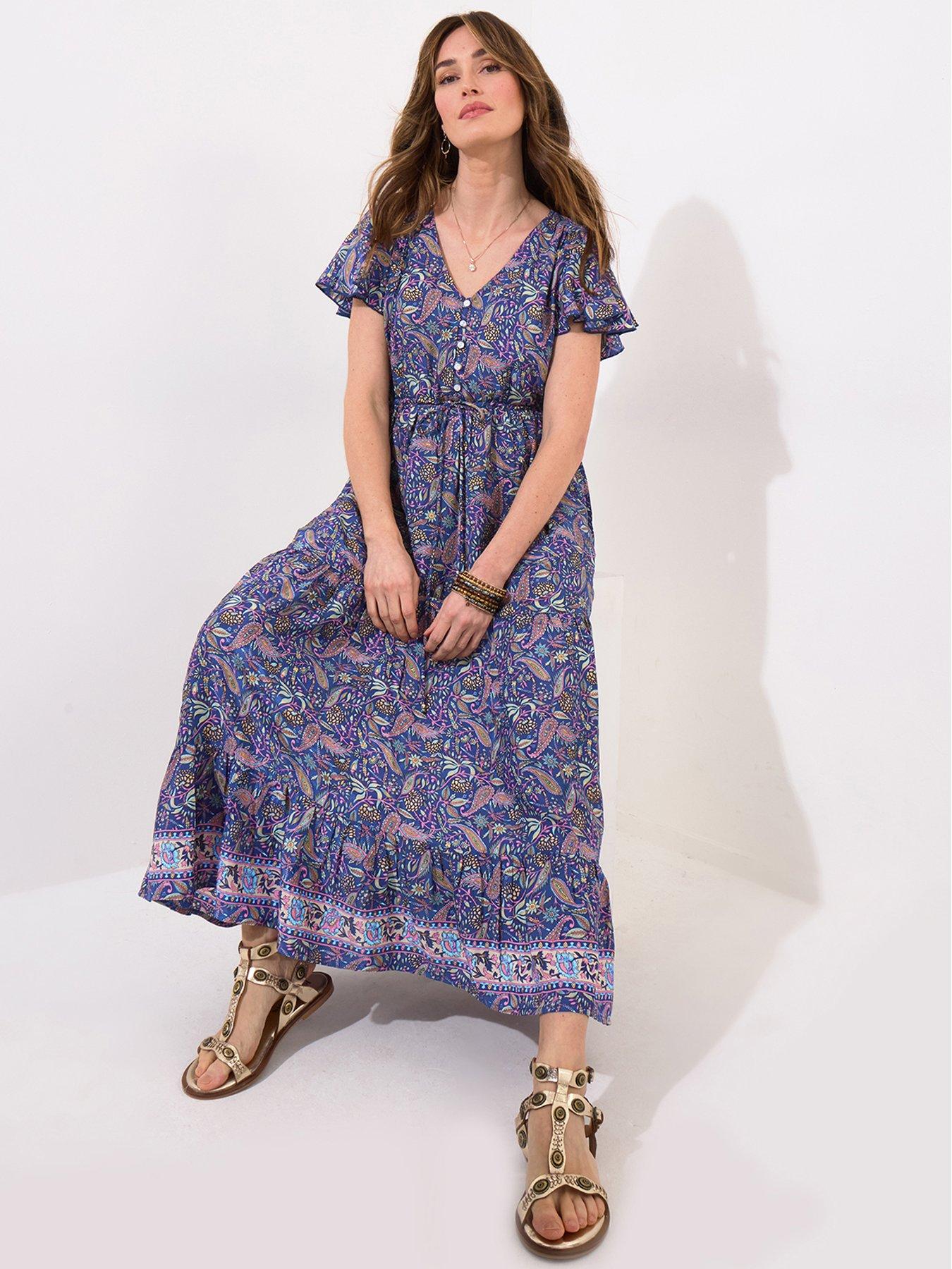 princess polly baby blue dress Joe Browns Petite Christie Boho Printed Maxi Dress - Navy