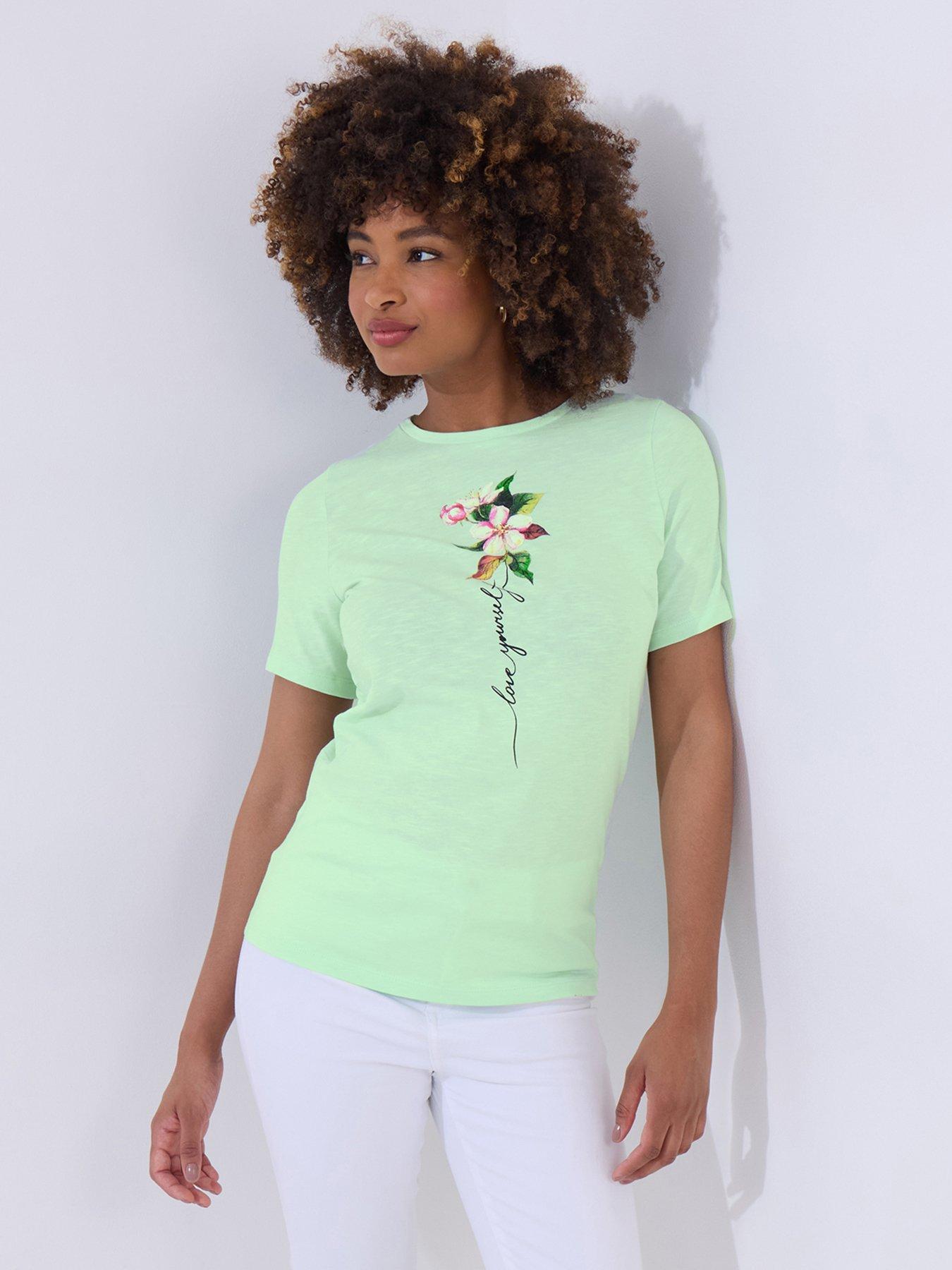  image of joe-browns-pretty-floral-graphic-tee-mint