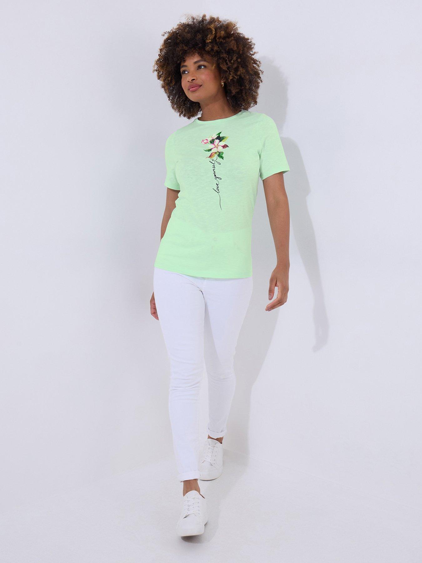  image of joe-browns-pretty-floral-graphic-tee-mint