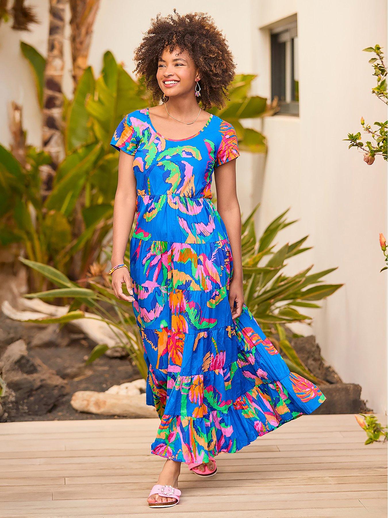 joe browns blue floral dress Joe Browns WF185A Blue Belle Floral Maxi Dress Blue  Dotique