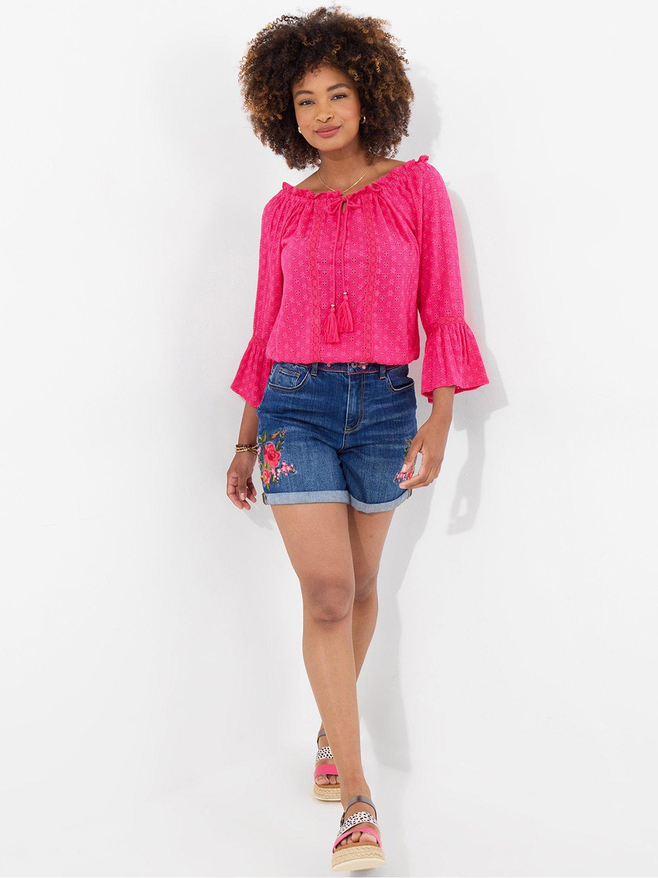  image of joe-browns-prettiest-broderie-top-pink