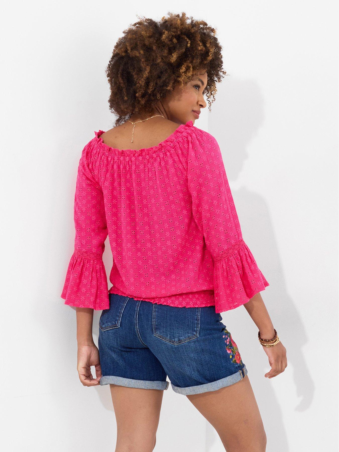  image of joe-browns-prettiest-broderie-top-pink