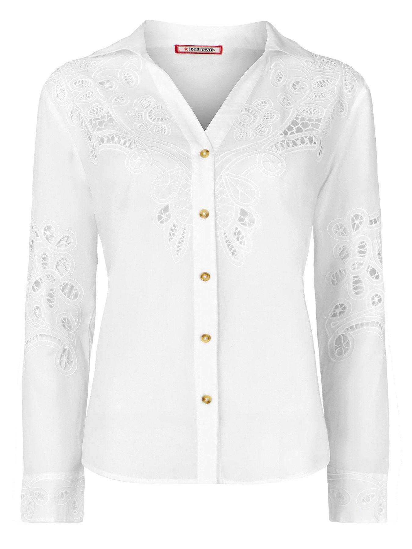  image of joe-browns-mariella-lace-cotton-blouse-white
