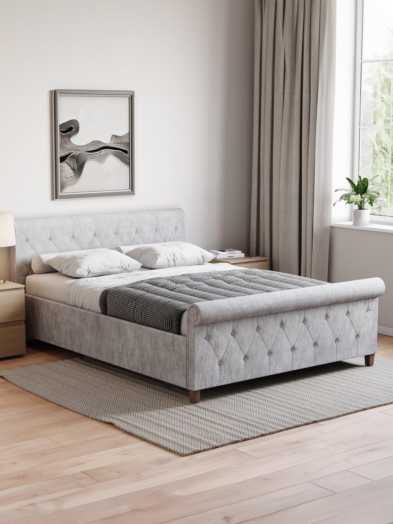 front image of vida-designs-vittorio-linen-double-bed
