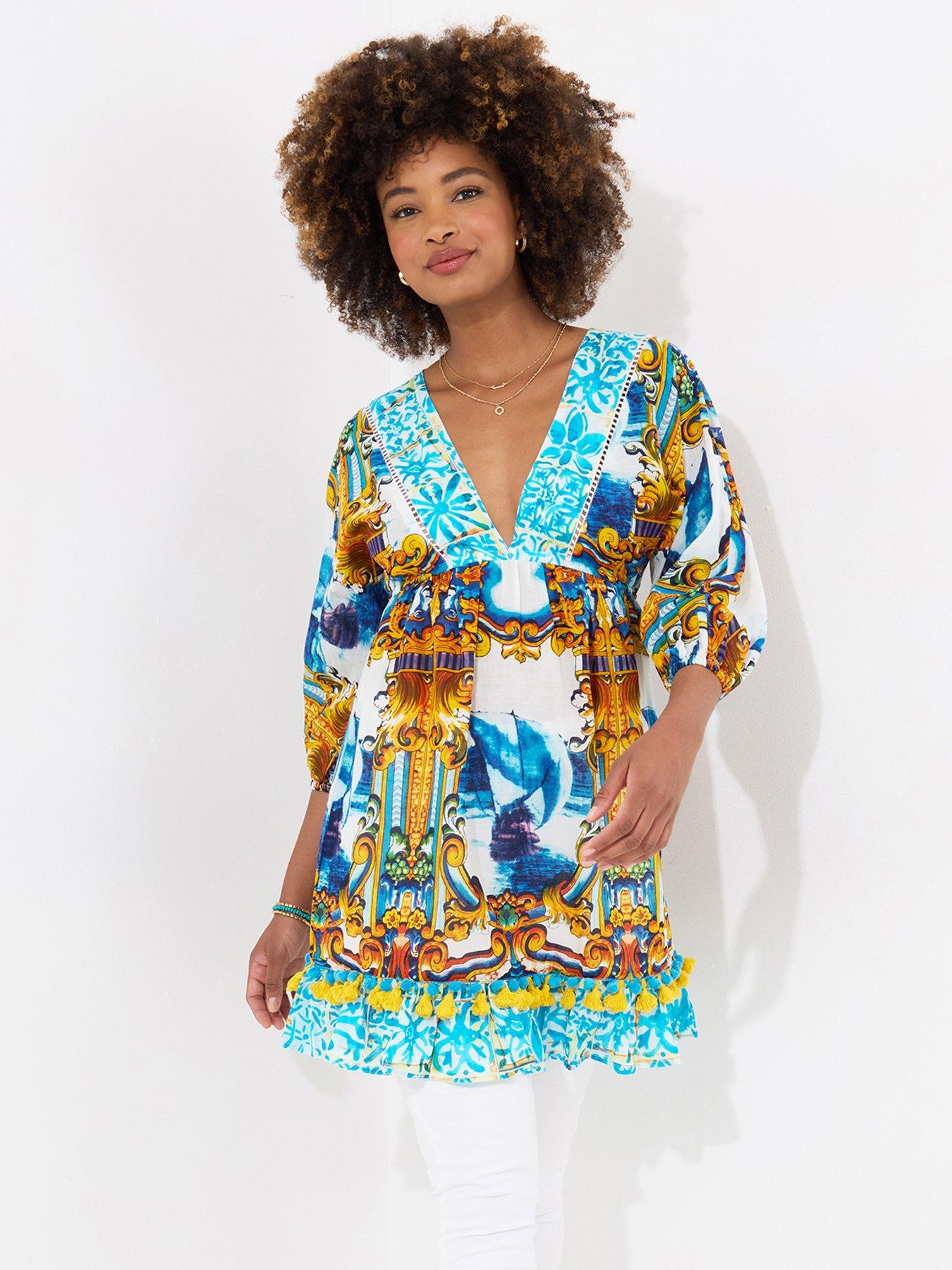 Joe Browns Sail Away Printed Tunic - Blue