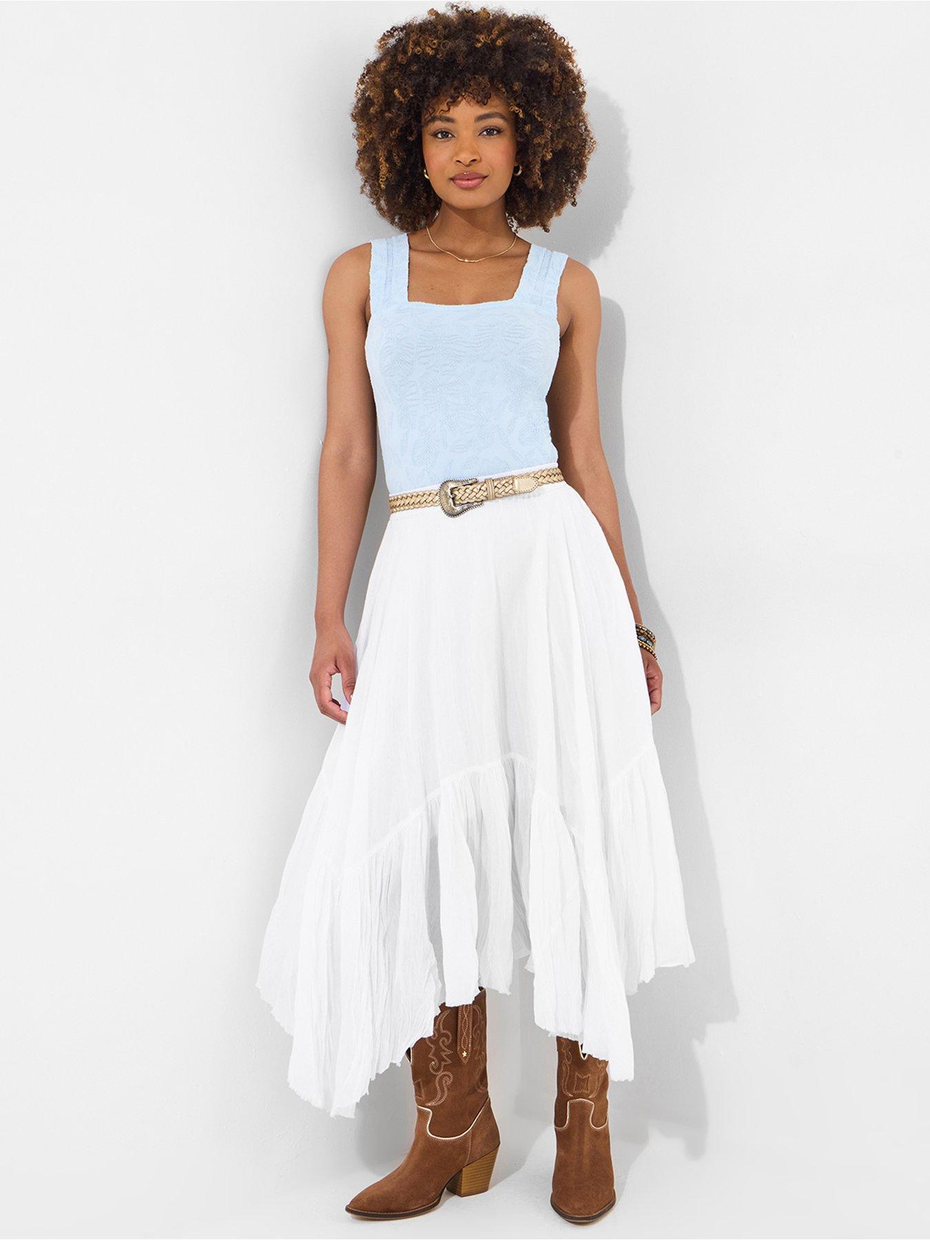 stillFront image of joe-browns-boho-dreams-layered-skirt-white