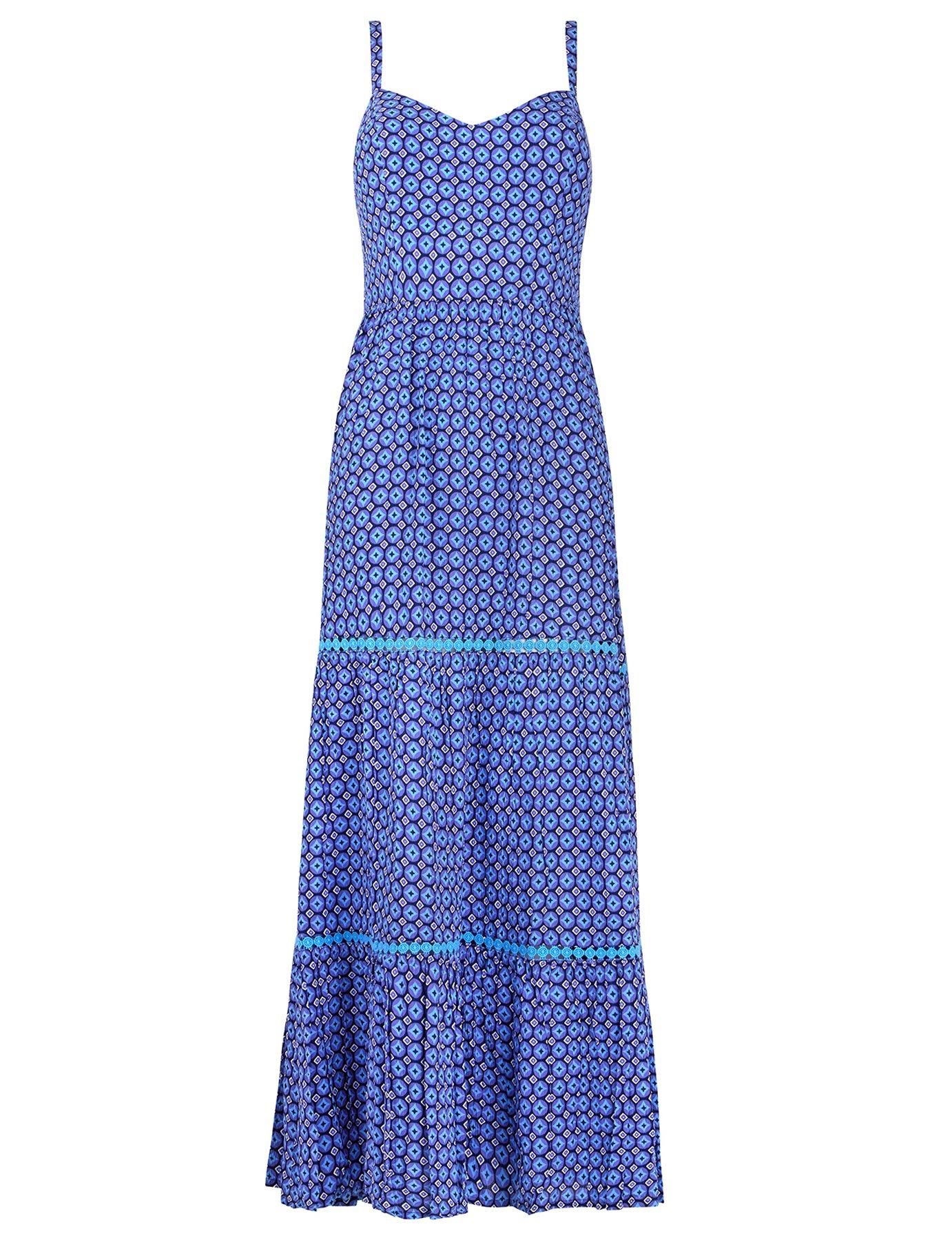  image of joe-browns-gina-printed-maxi-dress-blue