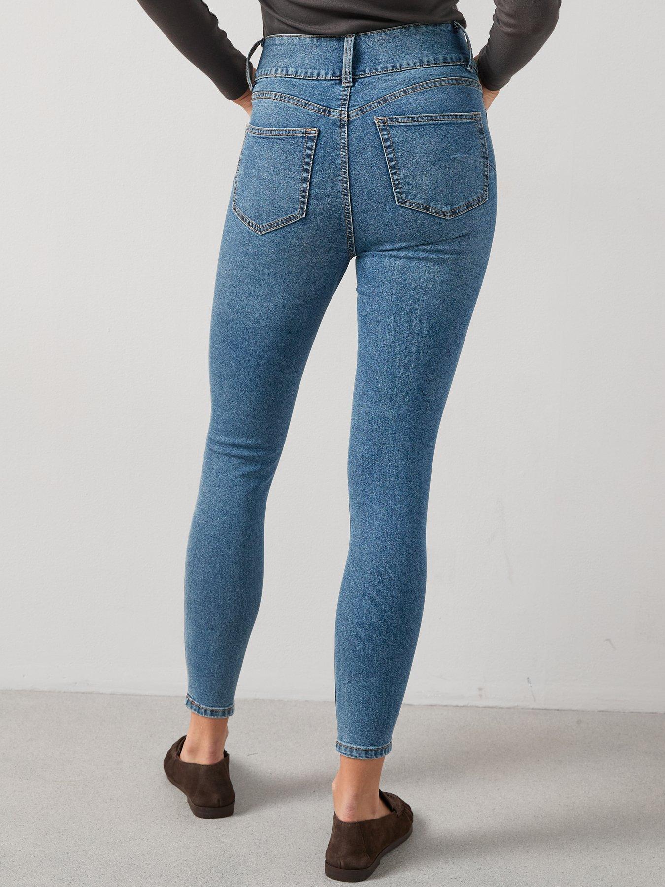 Image 2 of 6 of V by Very Shaping Skinny Jeans - Mid Wash