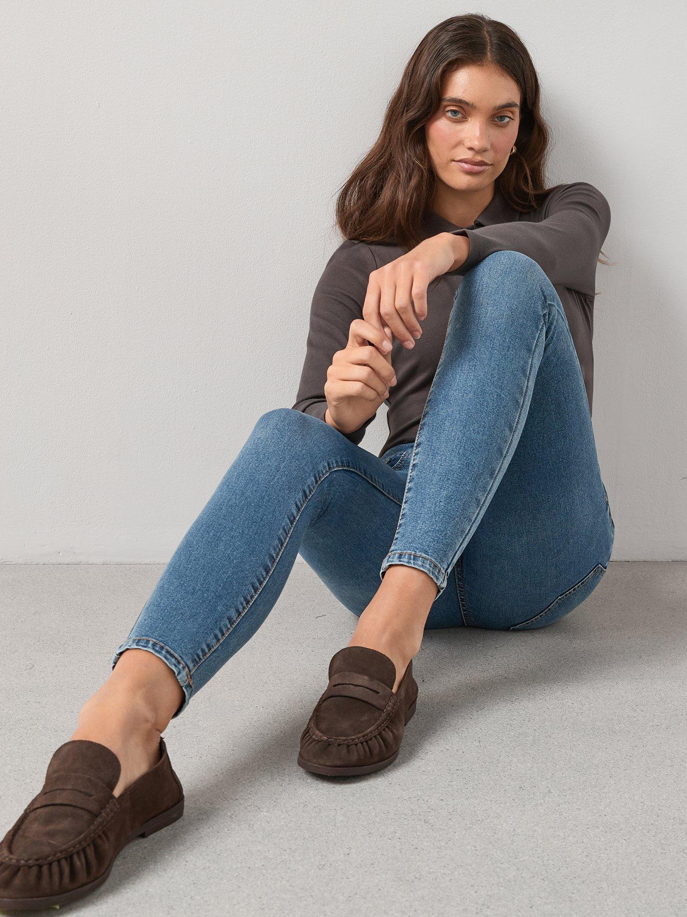 Image 4 of 6 of V by Very Shaping Skinny Jeans - Mid Wash