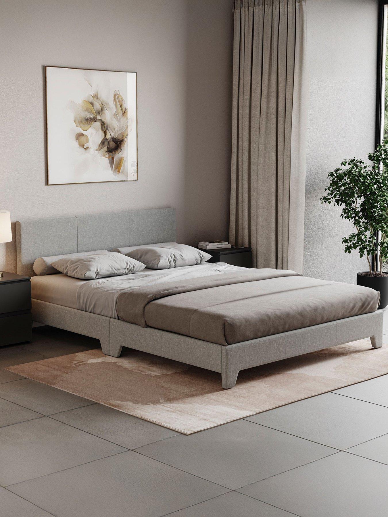 Vida Designs Victoria Linen Double Bed