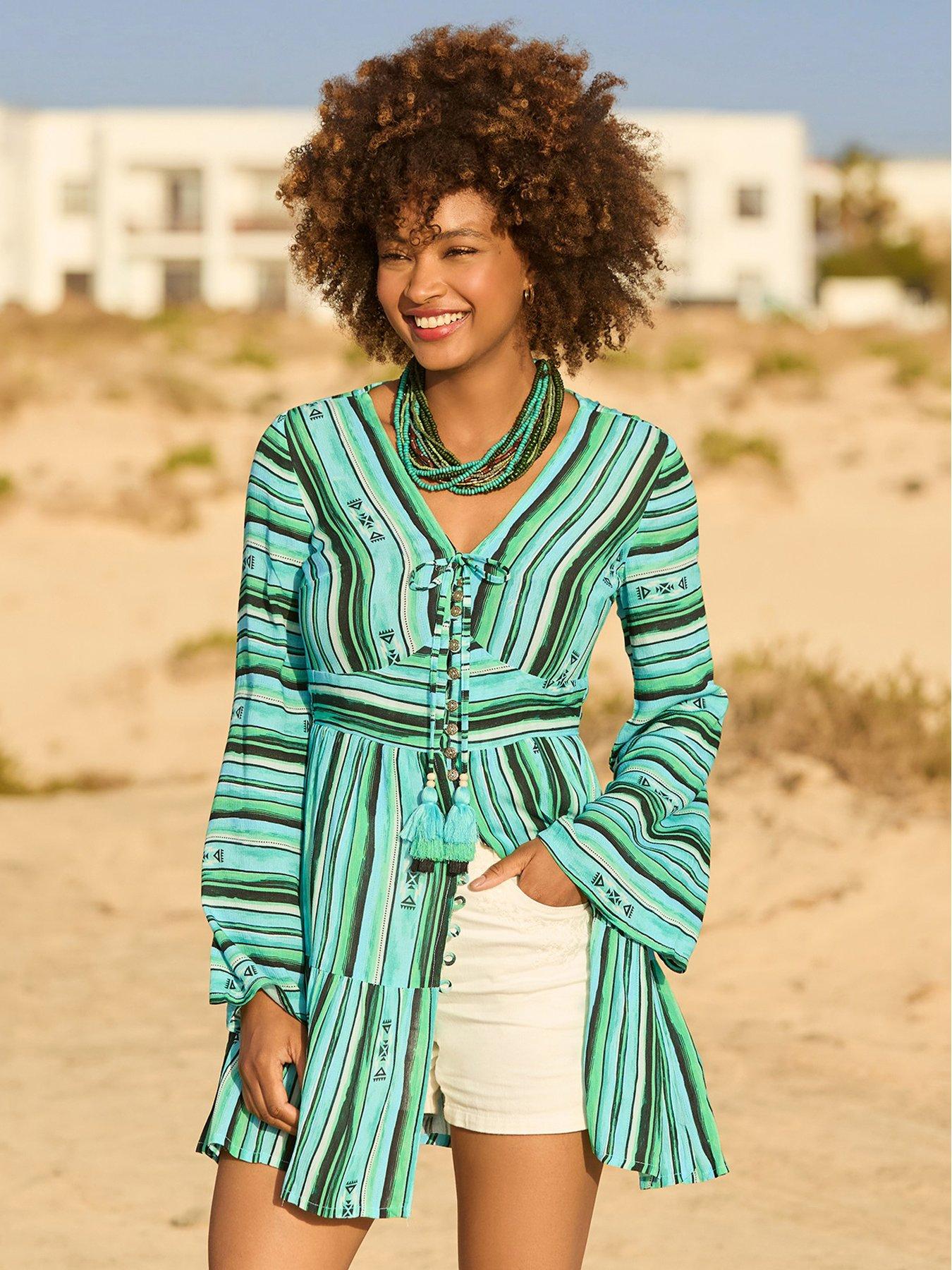 image of joe-browns-mexicana-tunic-green