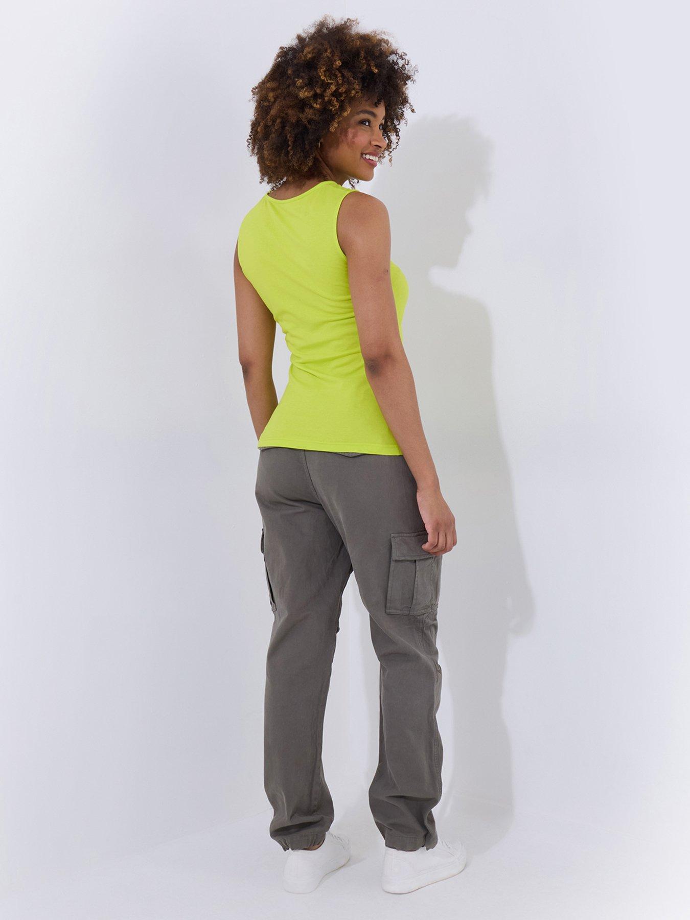  image of joe-browns-summer-brights-ruched-vest-lime