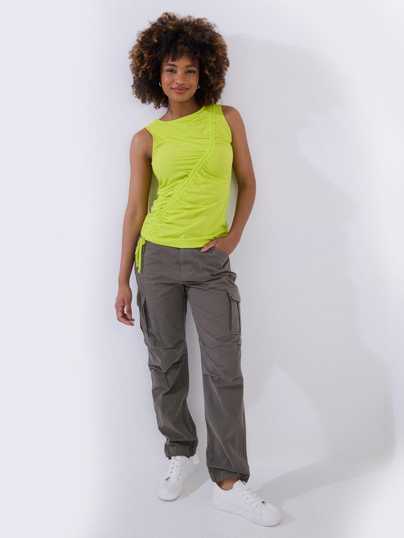  image of joe-browns-summer-brights-ruched-vest-lime
