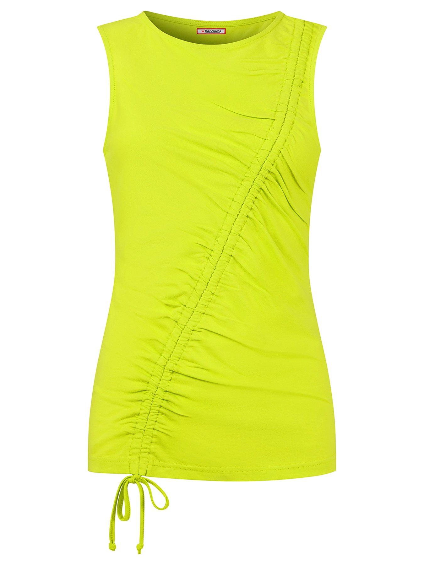  image of joe-browns-summer-brights-ruched-vest-lime