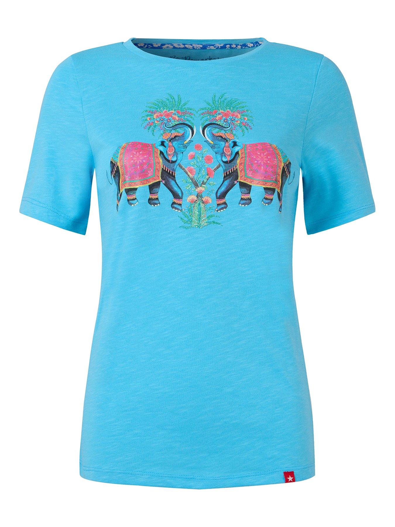  image of joe-browns-majestic-elephants-graphic-tee-blue