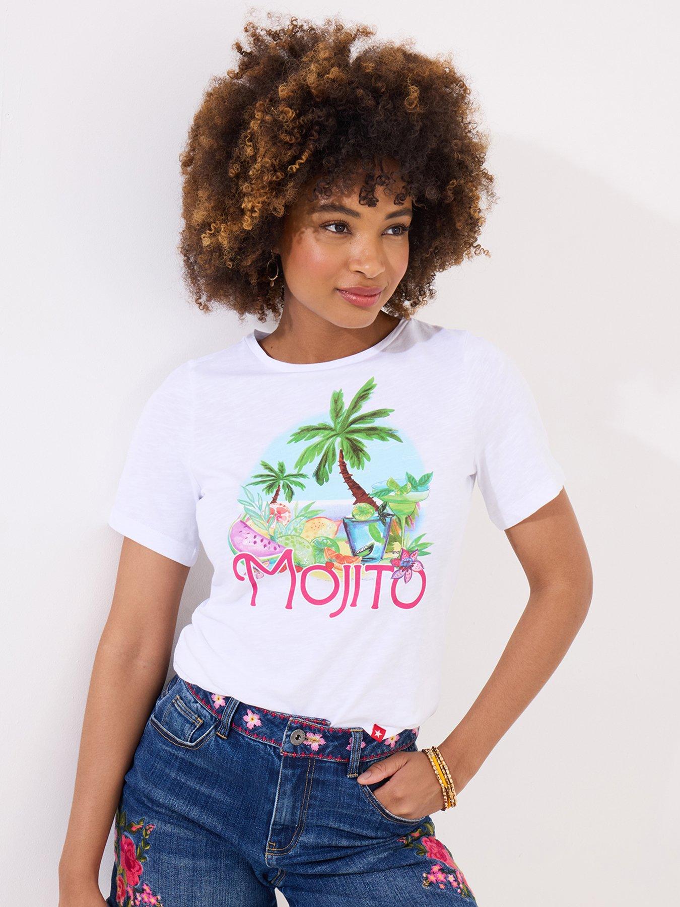 image of joe-browns-make-mine-a-mojito-graphic-tee-white