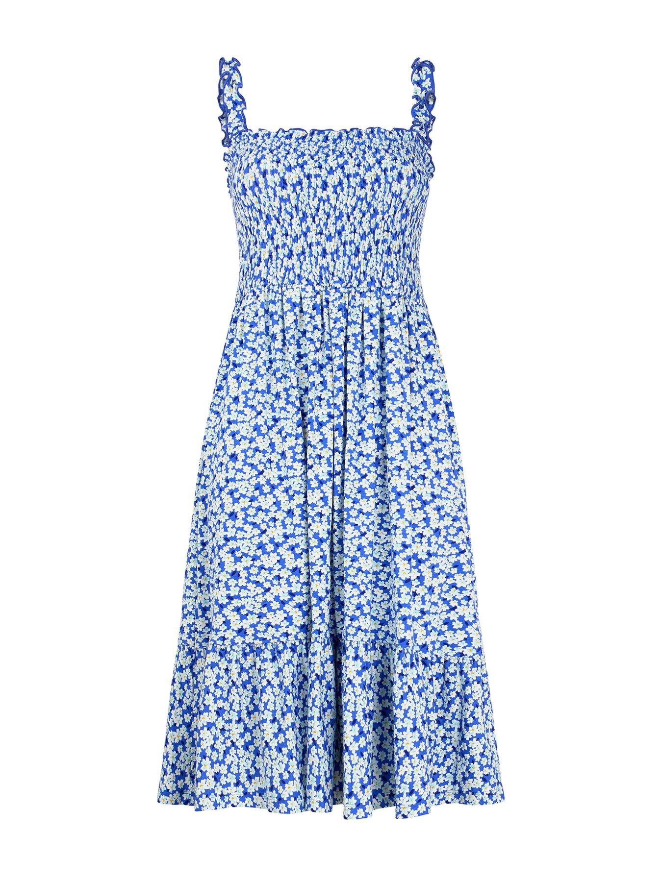  image of joe-browns-ditsy-dreams-jersey-dress-blue