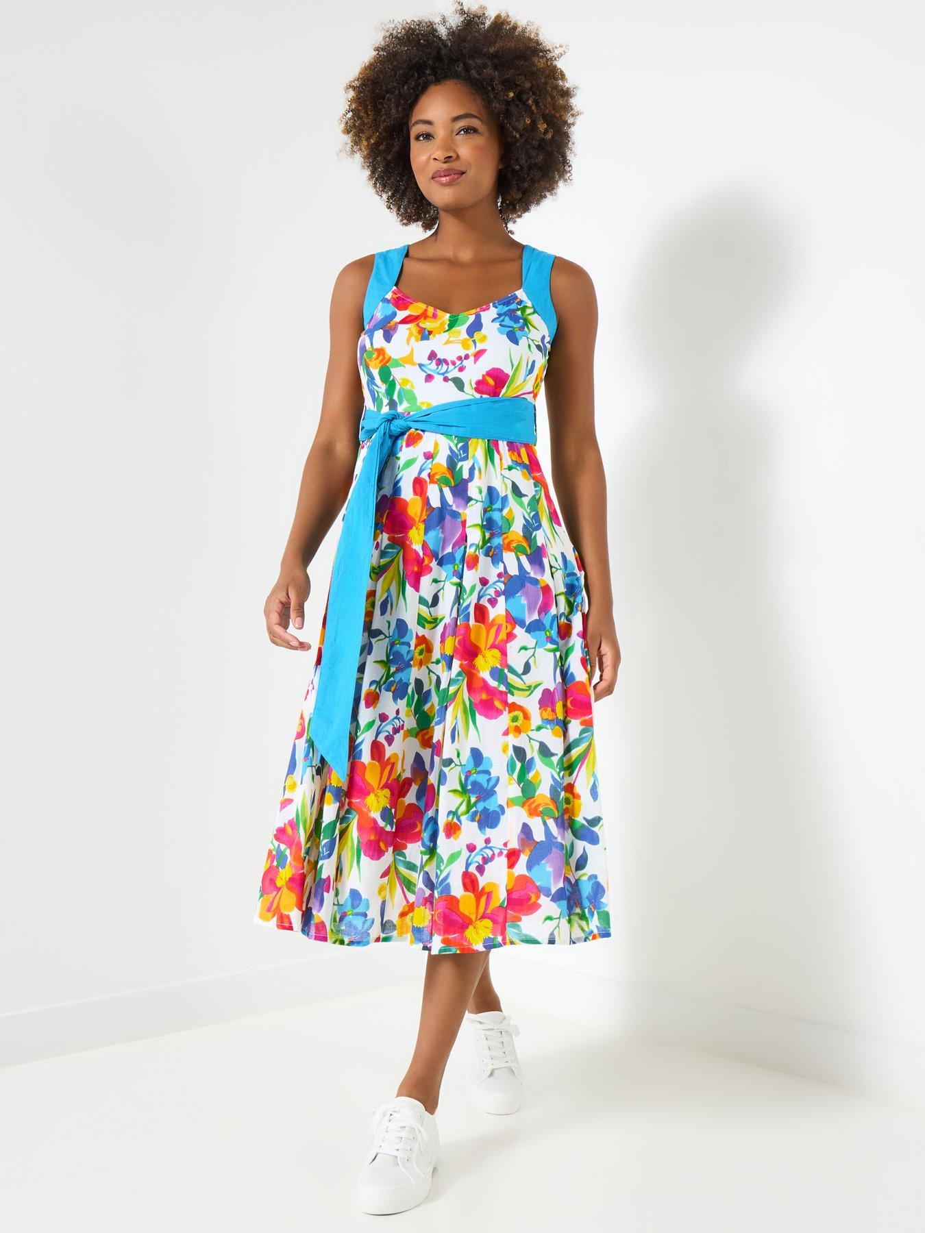 undefined Celia Floral Dress - White